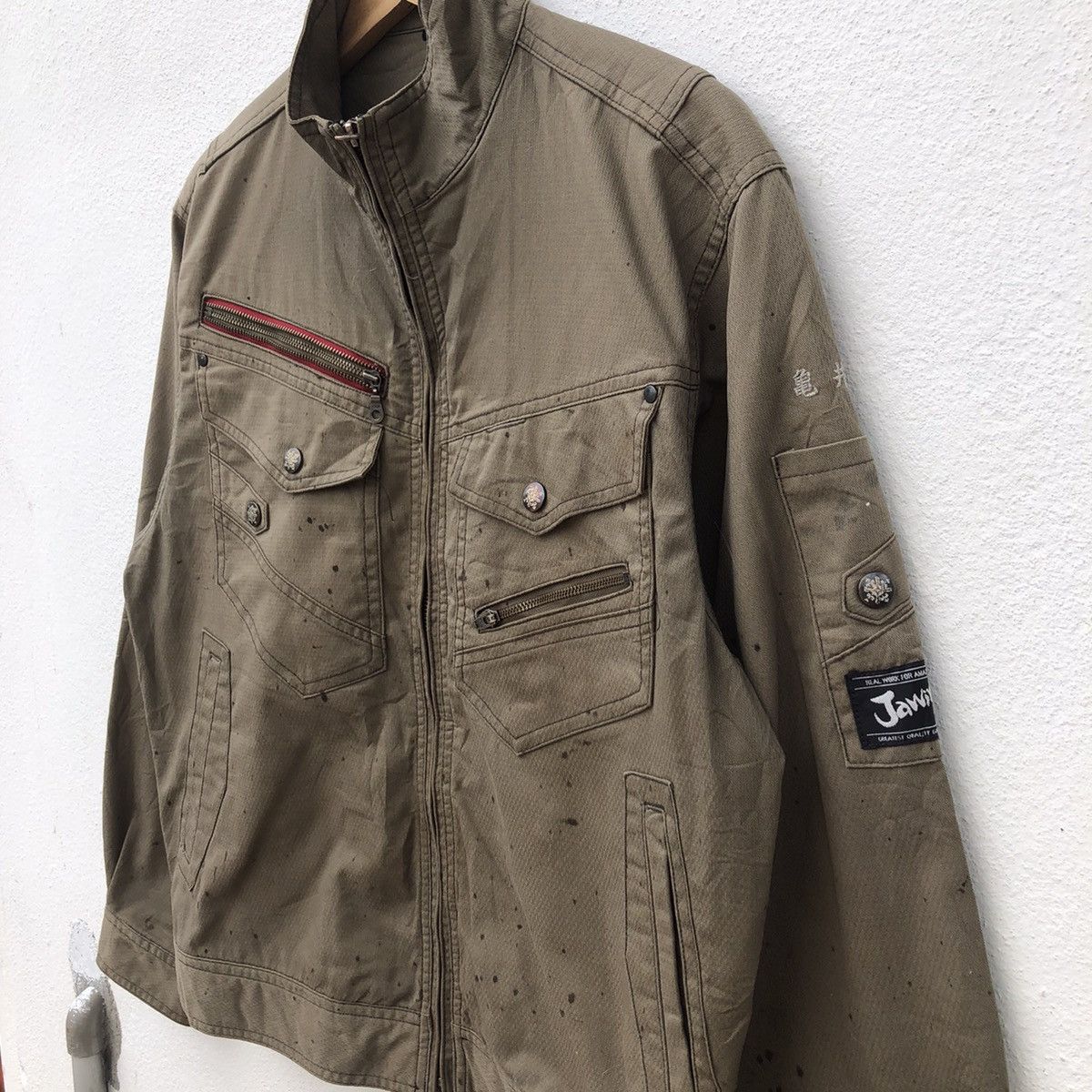 Japanese Brand PARACHUTE BIKER DESIGN JAWIN WORKER JACKET Size US L / EU 52-54 / 3 - 4 Thumbnail