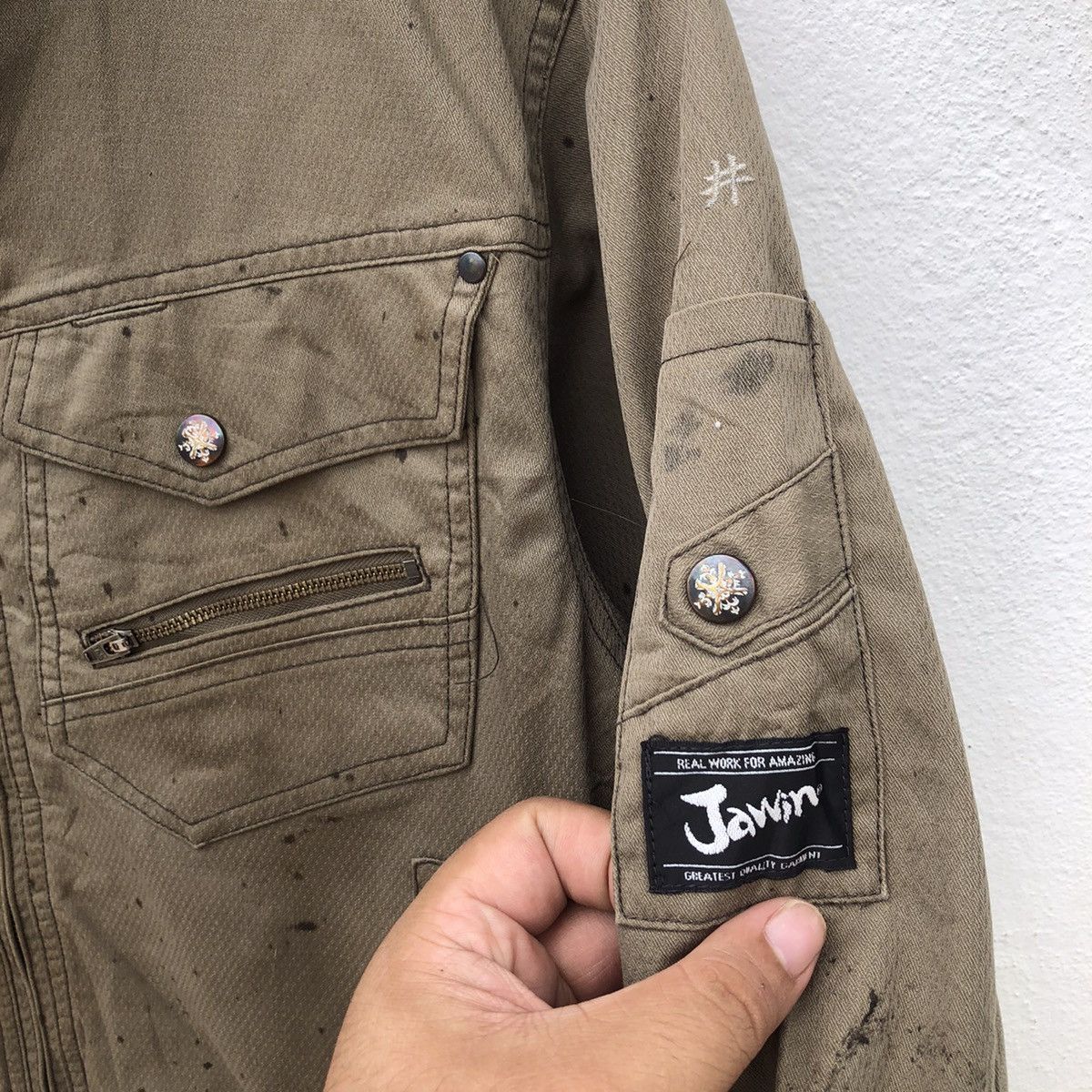 Japanese Brand PARACHUTE BIKER DESIGN JAWIN WORKER JACKET Size US L / EU 52-54 / 3 - 5 Thumbnail