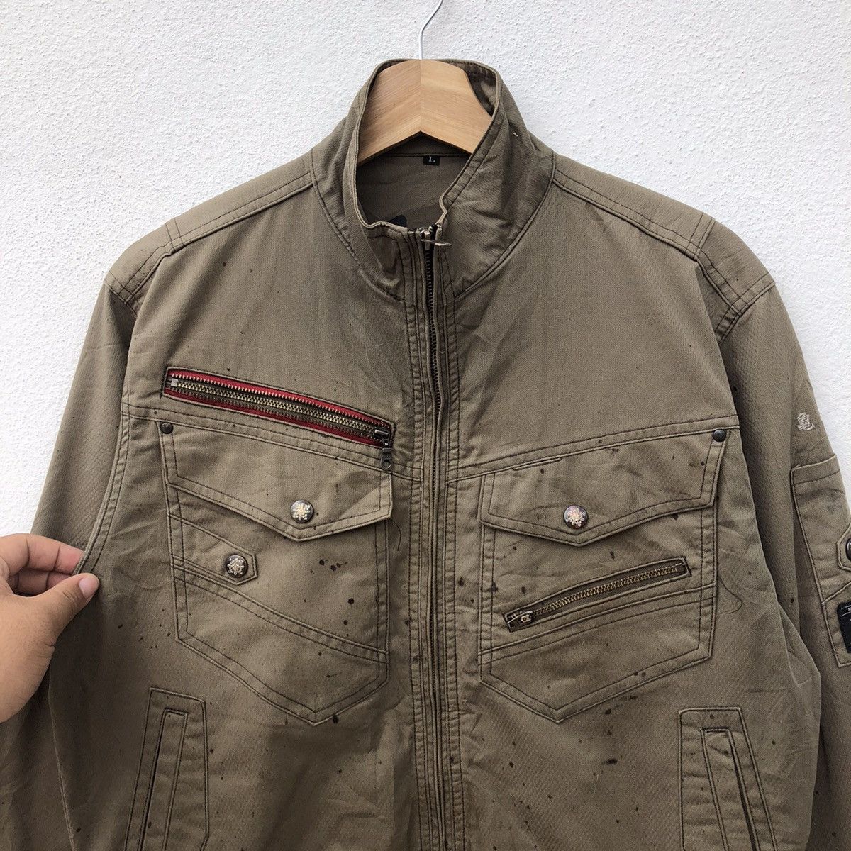Japanese Brand PARACHUTE BIKER DESIGN JAWIN WORKER JACKET Size US L / EU 52-54 / 3 - 3 Thumbnail