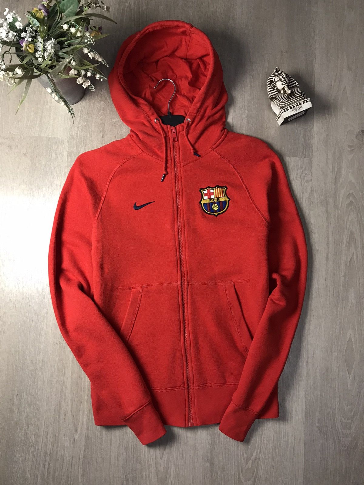 Barcelona Nike zip Hoodie Vintage Y2K football jersey