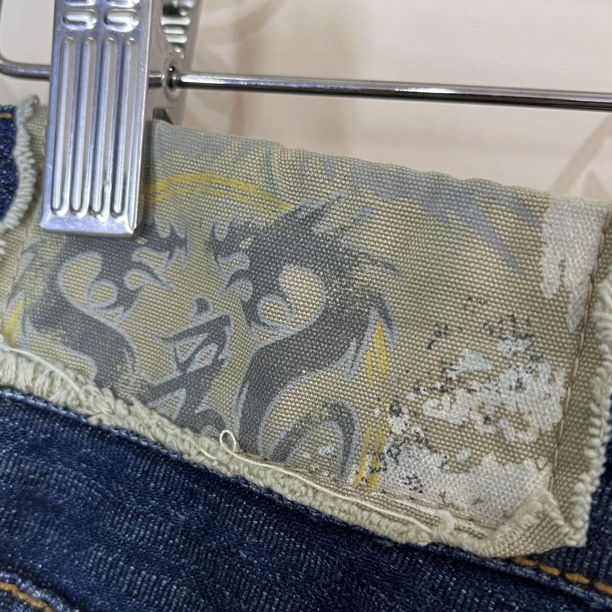 Vintage G-Tox Hickory Distressed Denim Jeans With Cargo Pockets Size US 34 / EU 50 - 19 Thumbnail