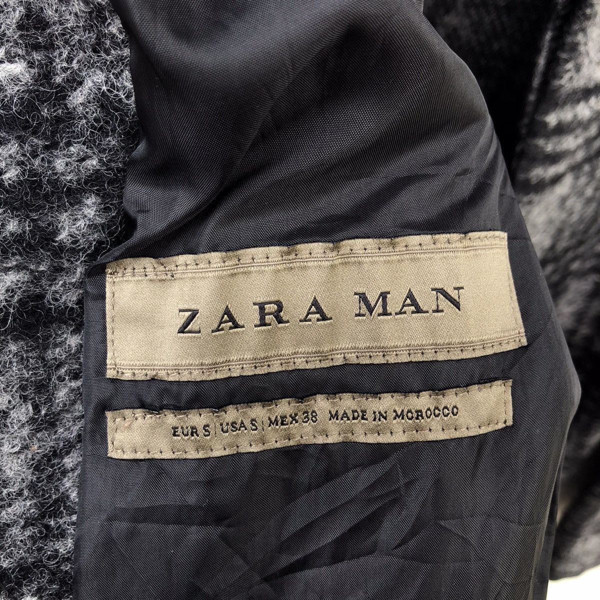 Japanese Brand WOOL LONG JACKET ZARA MEN TARTAN DESIGN Size US S / EU 44-46 / 1 - 7 Thumbnail