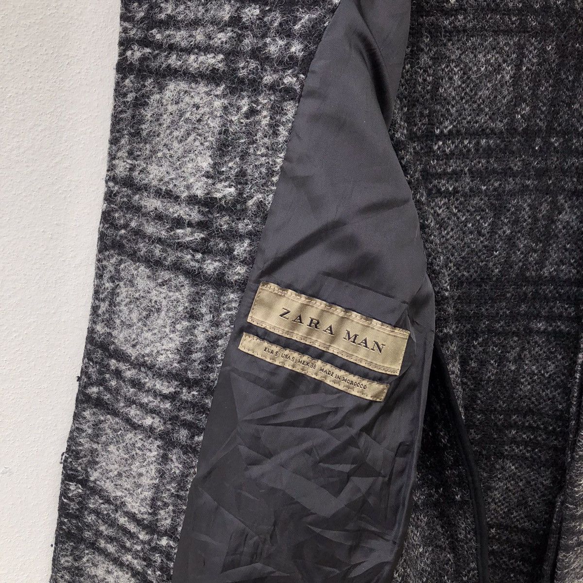 Japanese Brand WOOL LONG JACKET ZARA MEN TARTAN DESIGN Size US S / EU 44-46 / 1 - 6 Thumbnail