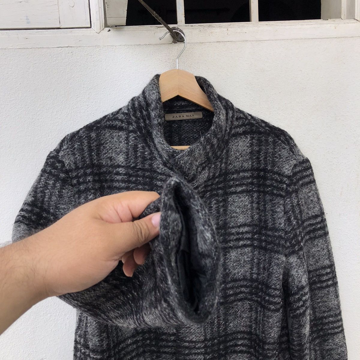 Japanese Brand WOOL LONG JACKET ZARA MEN TARTAN DESIGN Size US S / EU 44-46 / 1 - 3 Thumbnail
