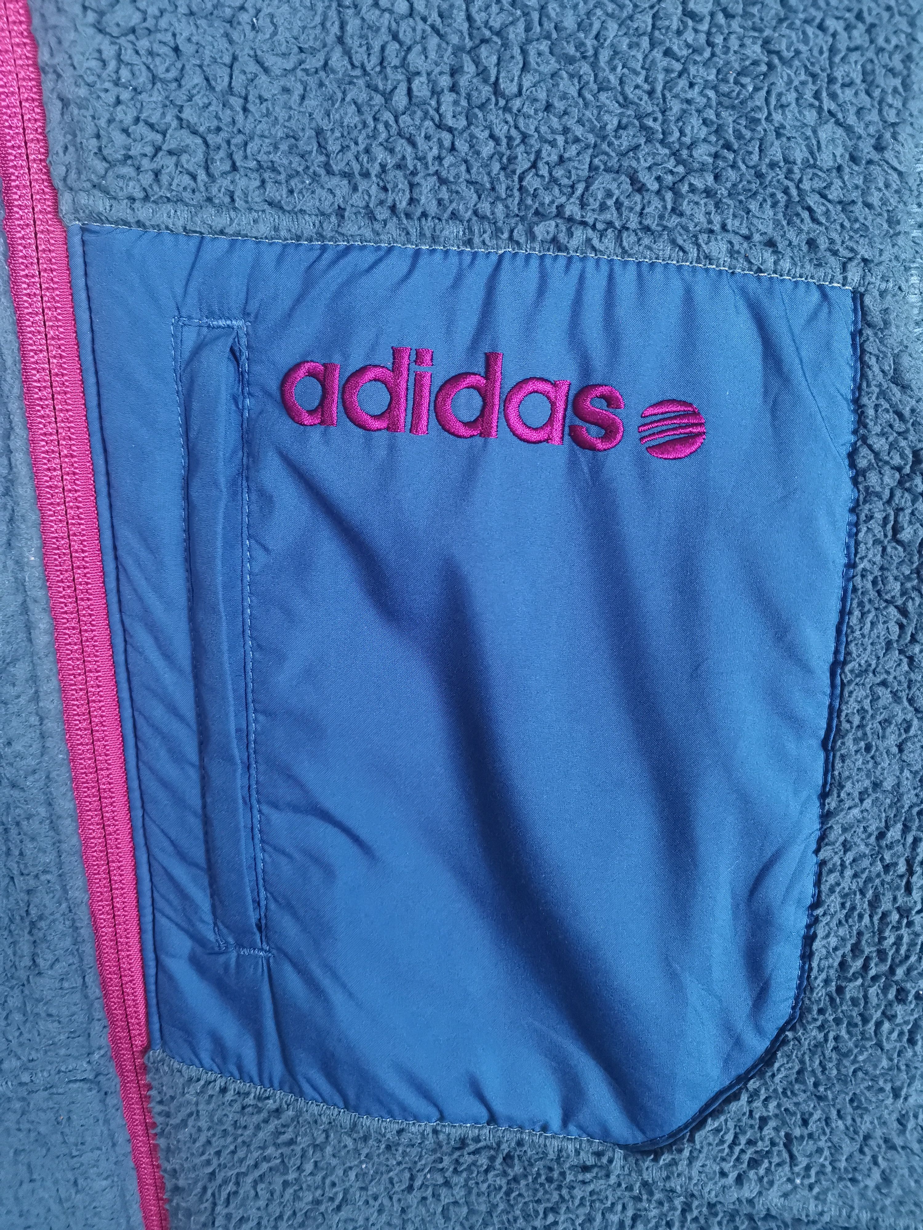Adidas × Vintage Vintage Adidas Deep Pile Sherpa Jacket Size US M / EU 48-50 / 2 - 2 Thumbnail