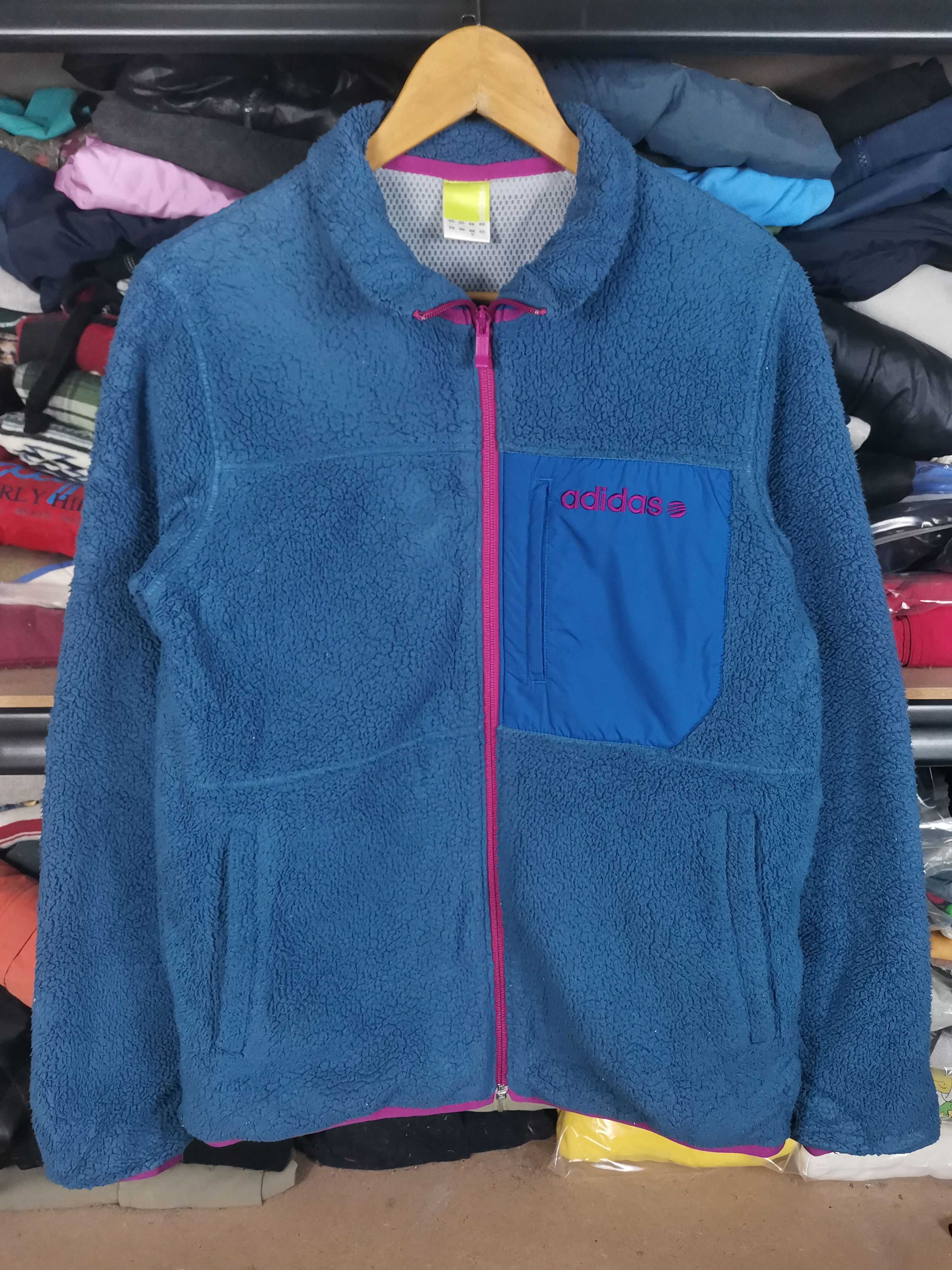 Adidas × Vintage Vintage Adidas Deep Pile Sherpa Jacket Size US M / EU 48-50 / 2 - 1 Thumbnail