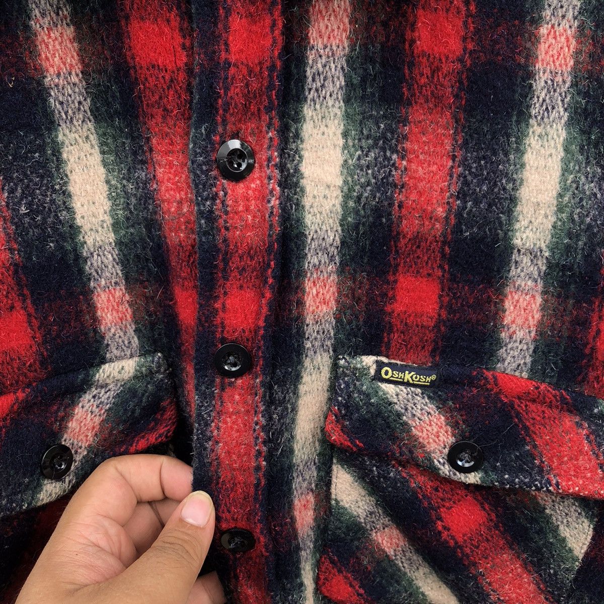 Flannel VINTAGE OSHKOSH WOOL FLANNEL JACKET TARTAN DESIGN Size US M / EU 48-50 / 2 - 5 Thumbnail