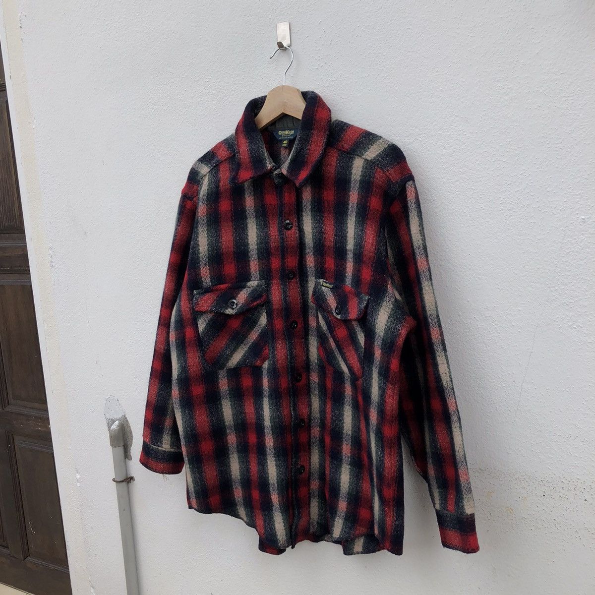 Flannel VINTAGE OSHKOSH WOOL FLANNEL JACKET TARTAN DESIGN Size US M / EU 48-50 / 2 - 2 Thumbnail