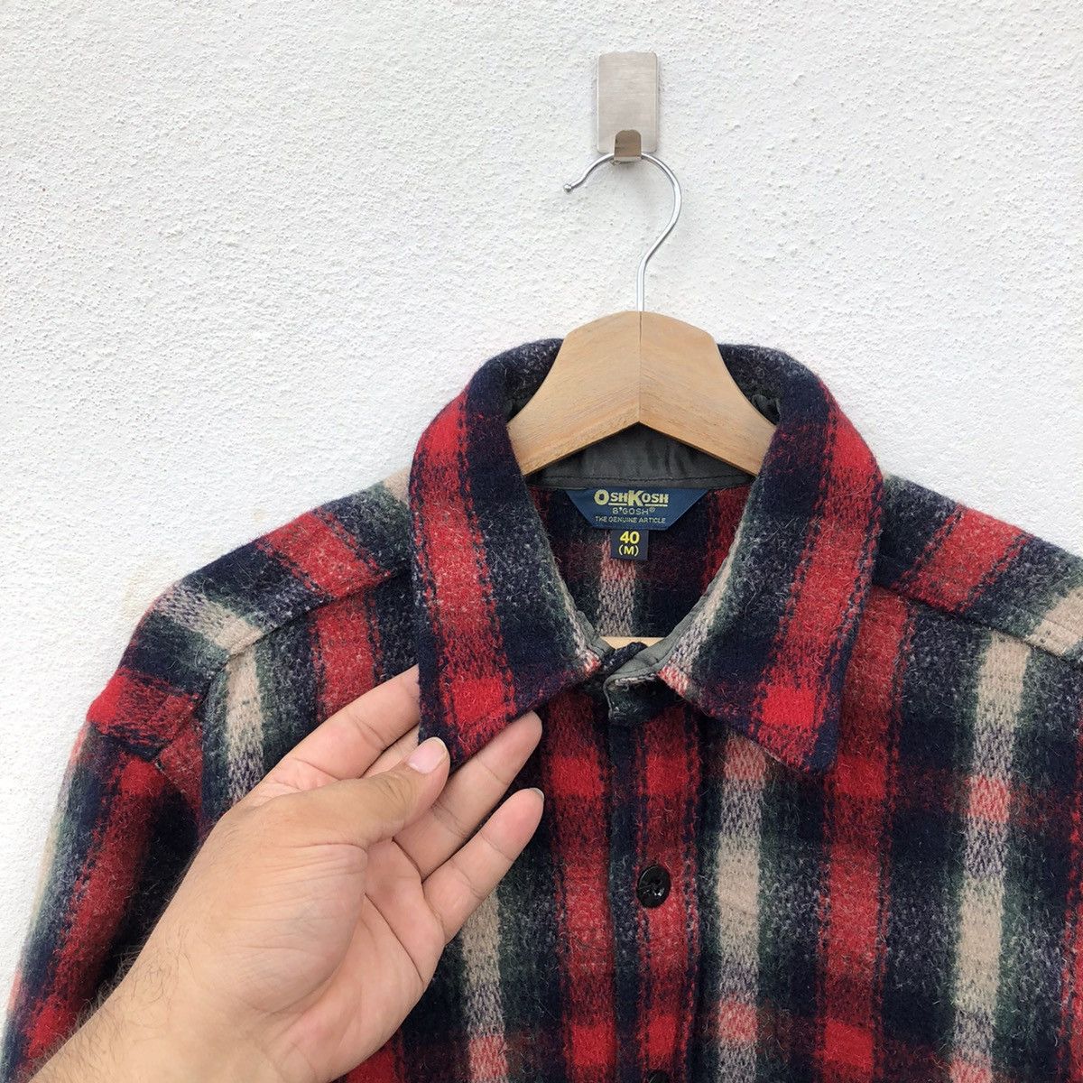 Flannel VINTAGE OSHKOSH WOOL FLANNEL JACKET TARTAN DESIGN Size US M / EU 48-50 / 2 - 4 Thumbnail