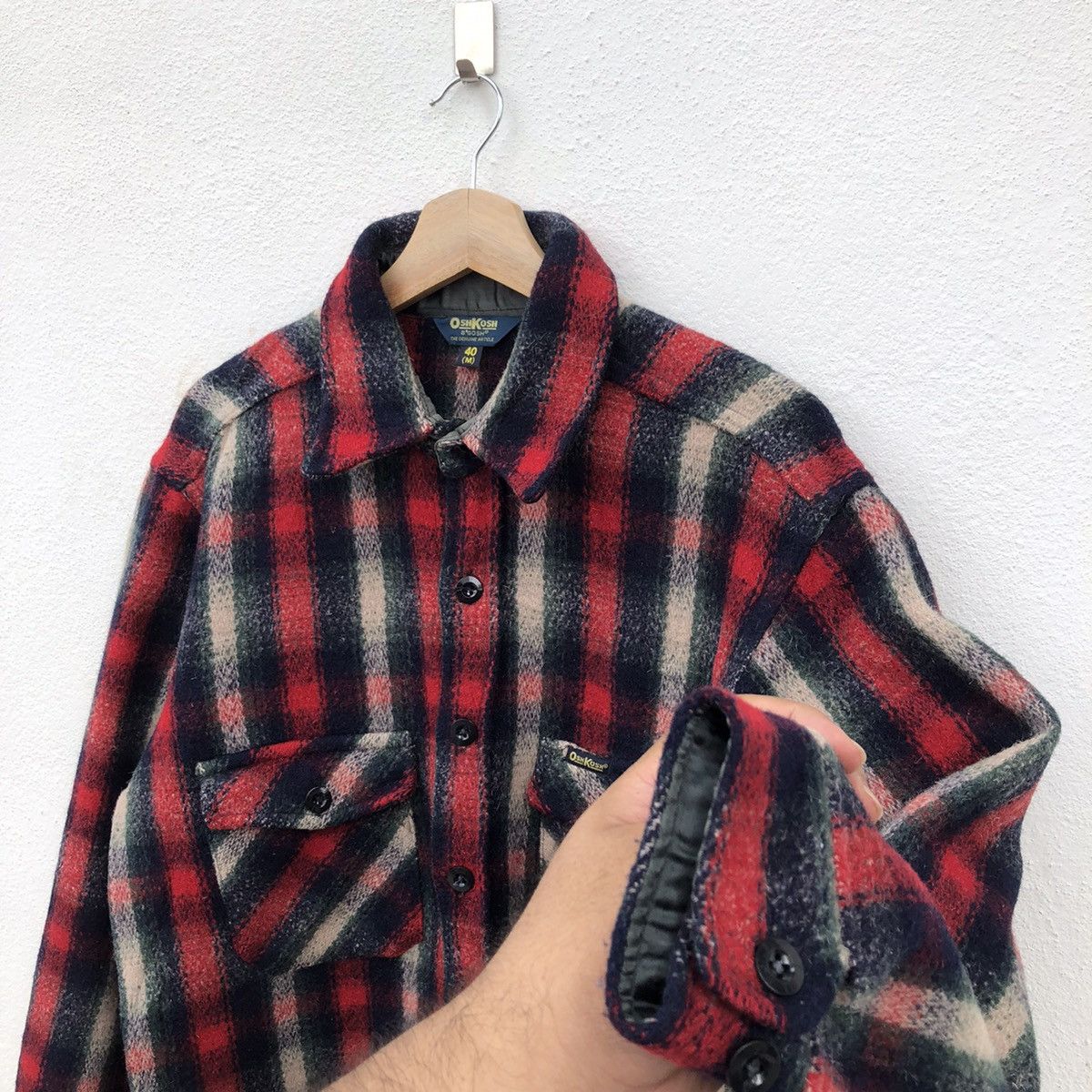 Flannel VINTAGE OSHKOSH WOOL FLANNEL JACKET TARTAN DESIGN Size US M / EU 48-50 / 2 - 6 Thumbnail