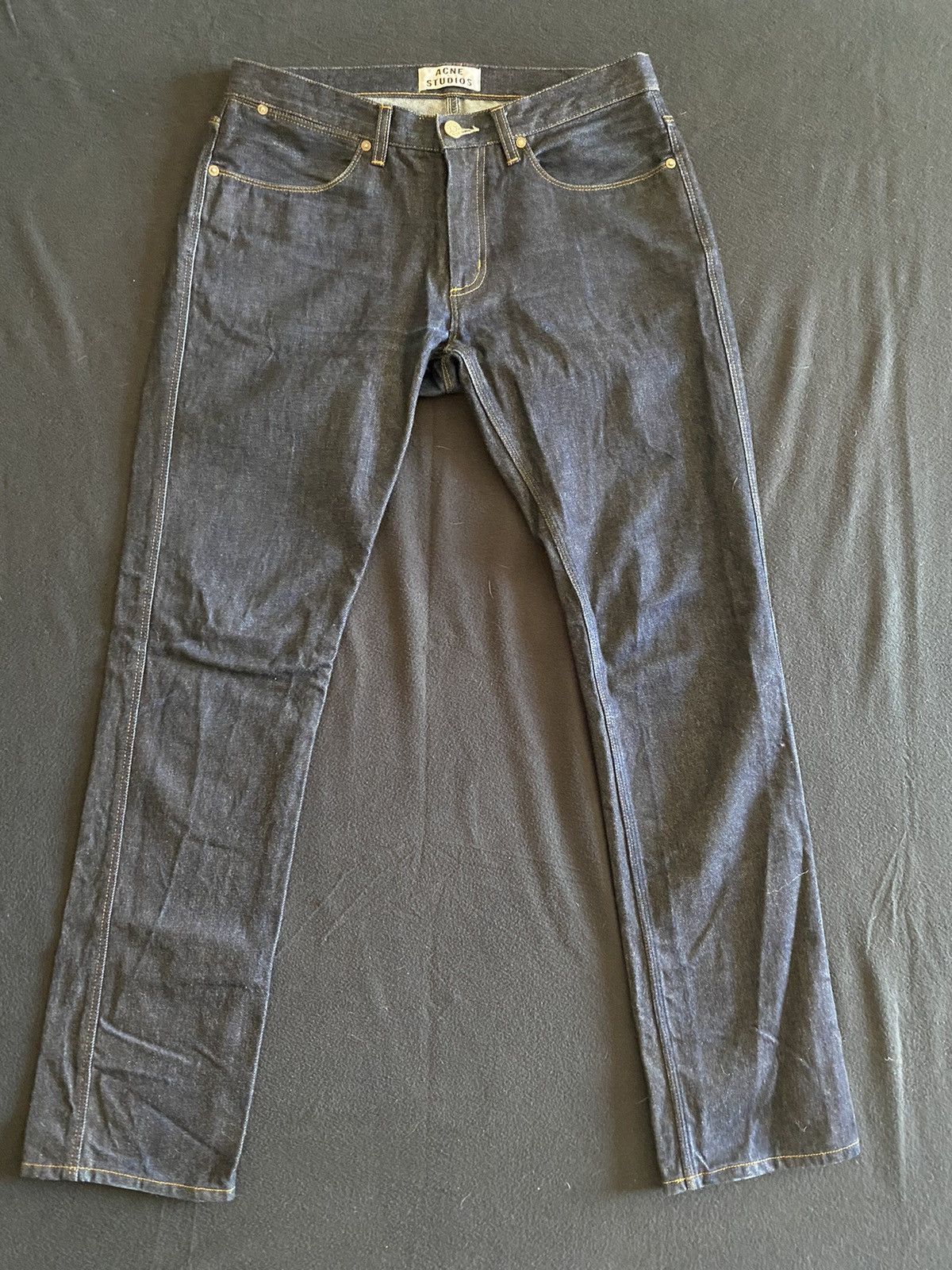 Acne Studios Acne Studio Jeans Dark Blue Max Raw Denim Jeans Pants Indigo Size US 32 / EU 48 - 1 Thumbnail