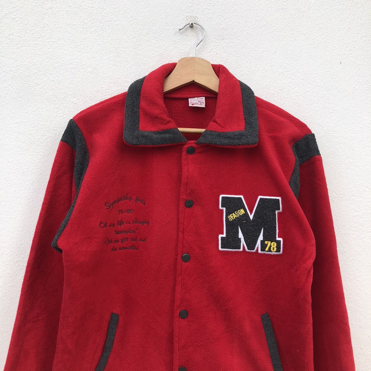 Japanese Brand VINTAGE VARSITY JACKET BIG LOGO PRIVATE MODE Size US M / EU 48-50 / 2 - 3 Thumbnail