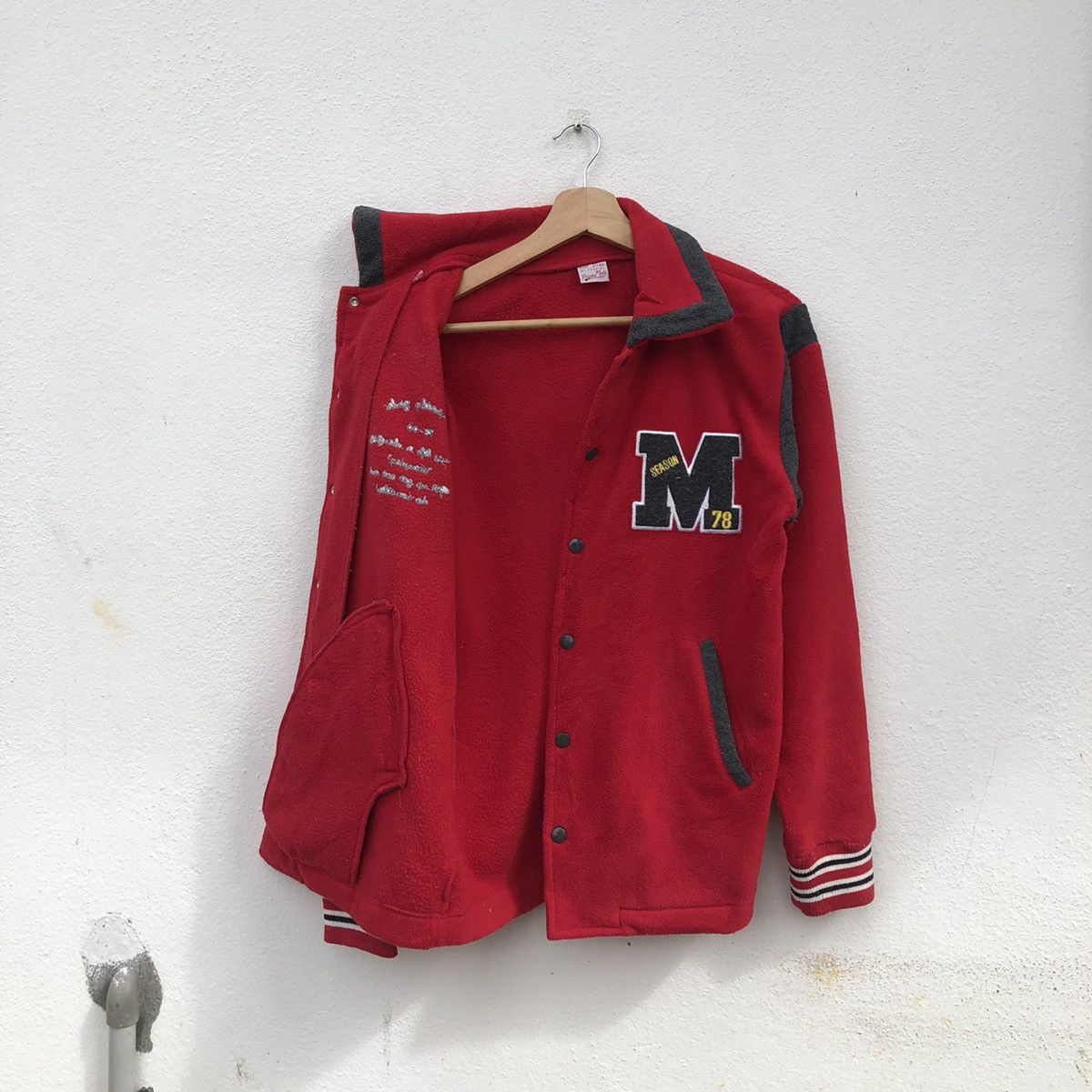 Japanese Brand VINTAGE VARSITY JACKET BIG LOGO PRIVATE MODE Size US M / EU 48-50 / 2 - 11 Thumbnail