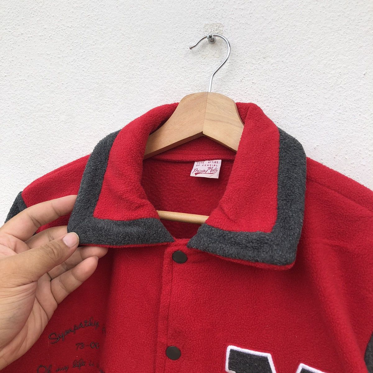 Japanese Brand VINTAGE VARSITY JACKET BIG LOGO PRIVATE MODE Size US M / EU 48-50 / 2 - 9 Thumbnail