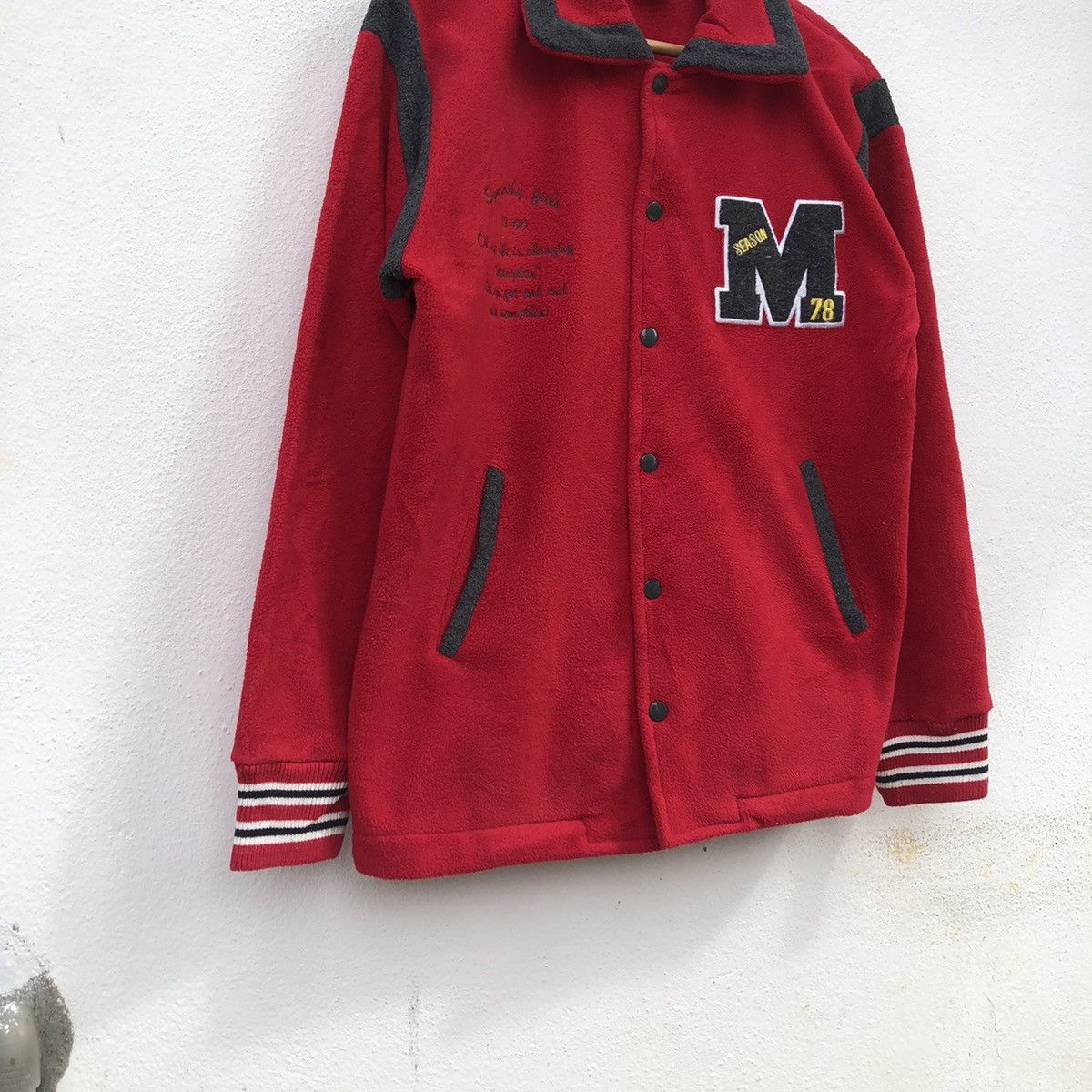 Japanese Brand VINTAGE VARSITY JACKET BIG LOGO PRIVATE MODE Size US M / EU 48-50 / 2 - 4 Thumbnail