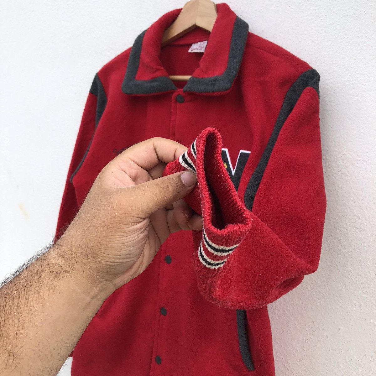 Japanese Brand VINTAGE VARSITY JACKET BIG LOGO PRIVATE MODE Size US M / EU 48-50 / 2 - 8 Thumbnail