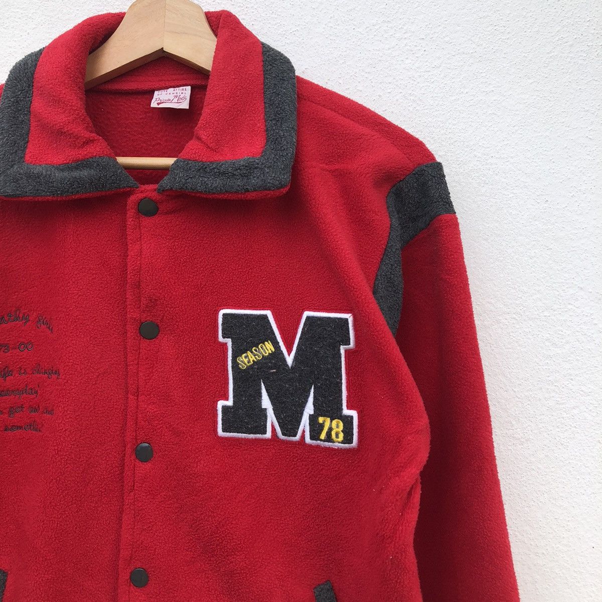 Japanese Brand VINTAGE VARSITY JACKET BIG LOGO PRIVATE MODE Size US M / EU 48-50 / 2 - 5 Thumbnail