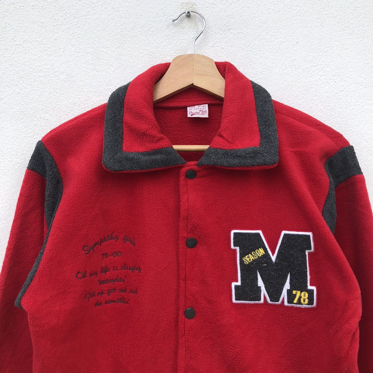 Japanese Brand VINTAGE VARSITY JACKET BIG LOGO PRIVATE MODE Size US M / EU 48-50 / 2 - 6 Thumbnail