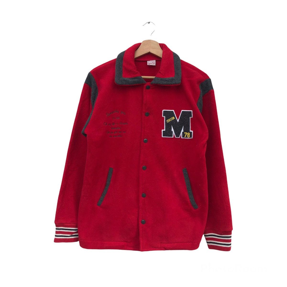 Japanese Brand VINTAGE VARSITY JACKET BIG LOGO PRIVATE MODE Size US M / EU 48-50 / 2 - 1 Thumbnail