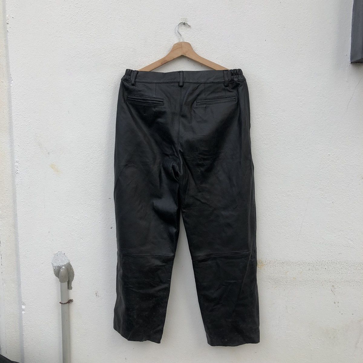 Japanese Brand BIKER LEATHER PANTS PIERUCCI ITALY Size US 30 / EU 46 - 6 Thumbnail