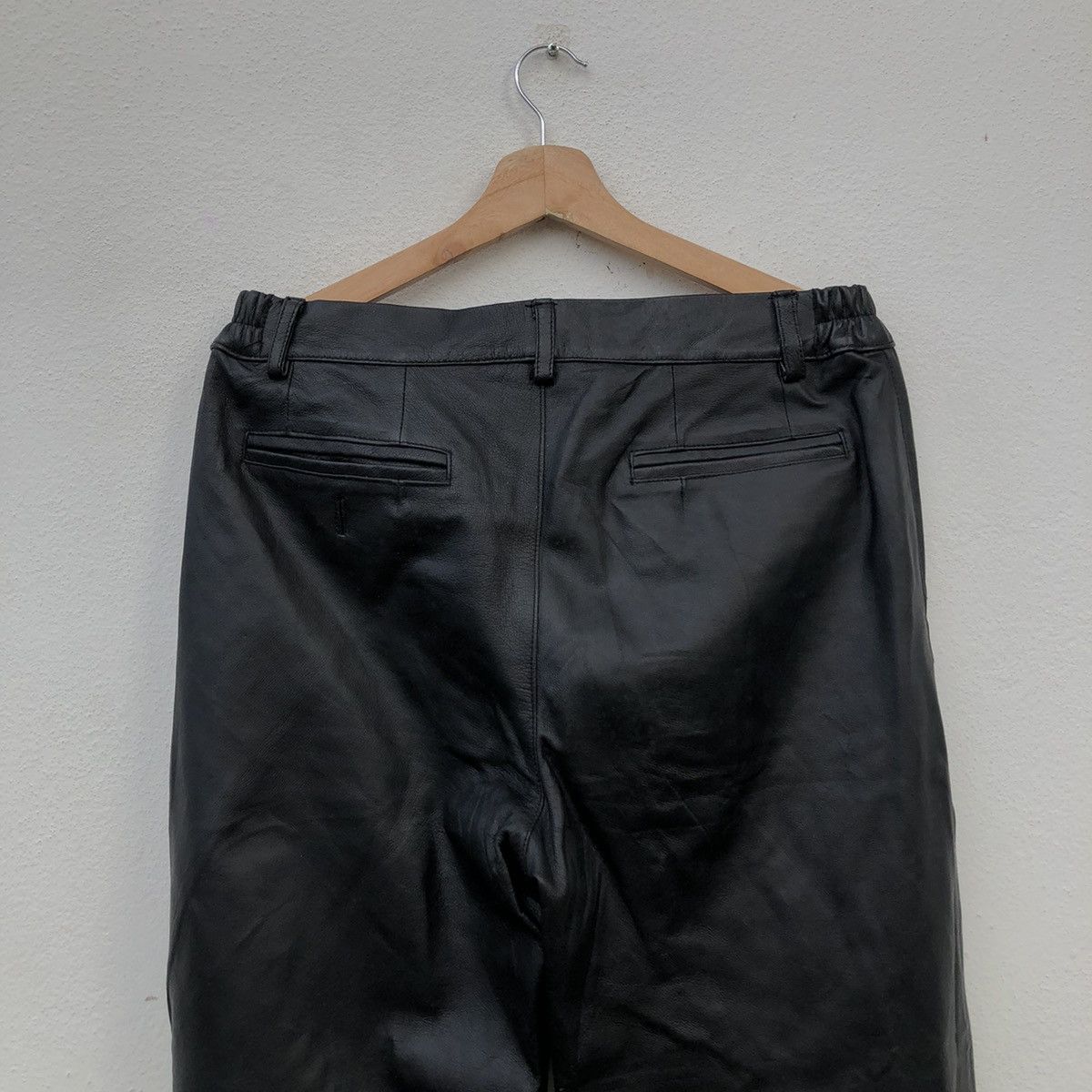 Japanese Brand BIKER LEATHER PANTS PIERUCCI ITALY Size US 30 / EU 46 - 7 Thumbnail