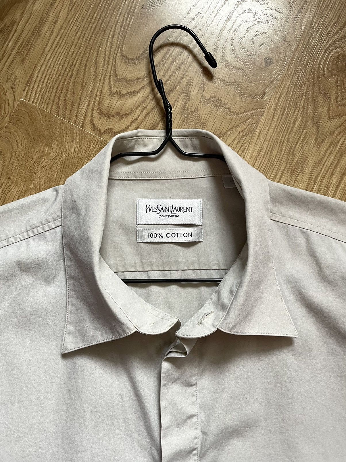 Vintage Vintage Yves Saint Laurent YSL Logo Short Sleeve Shirt Size US XL / EU 56 / 4 - 3 Thumbnail