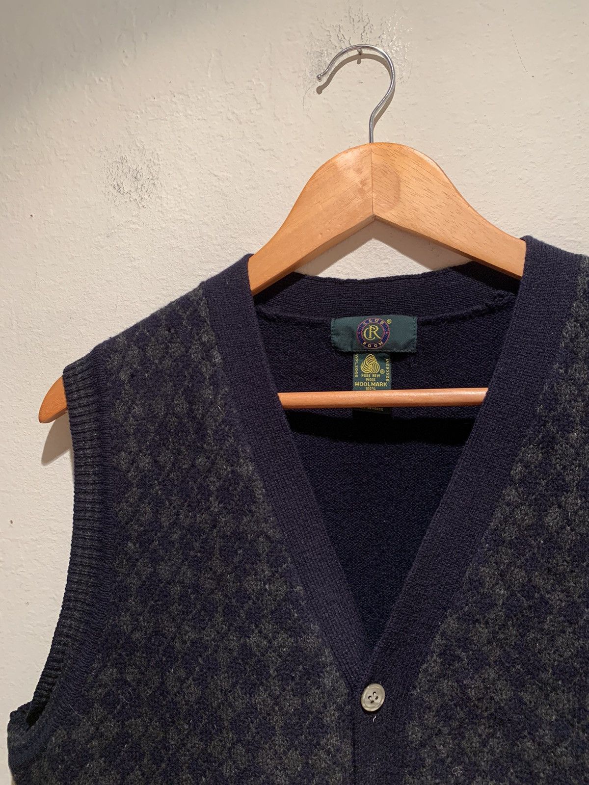 Club Room × Vintage *RARE* Vintage Club Room 100% Pure Lambs Wool Vest Cardigan Size US S / EU 44-46 / 1 - 3 Thumbnail
