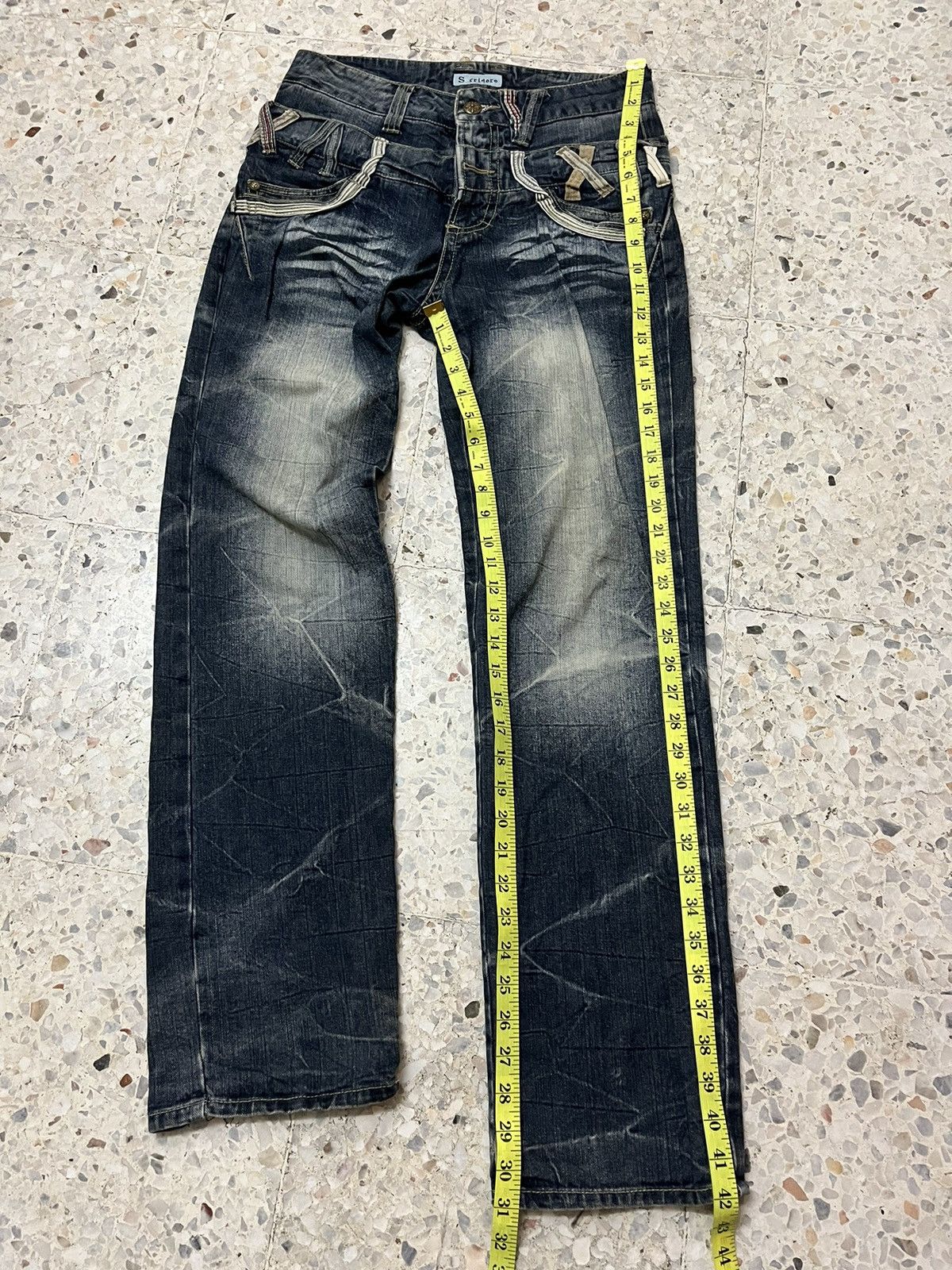 Japanese Brand Japanese brand Sorridere double waist distress denim Size US 30 / EU 46 - 11 Thumbnail
