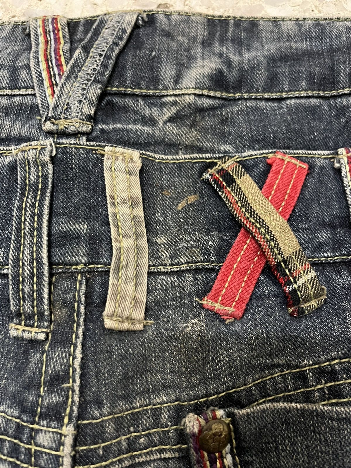 Japanese Brand Japanese brand Sorridere double waist distress denim Size US 30 / EU 46 - 9 Thumbnail