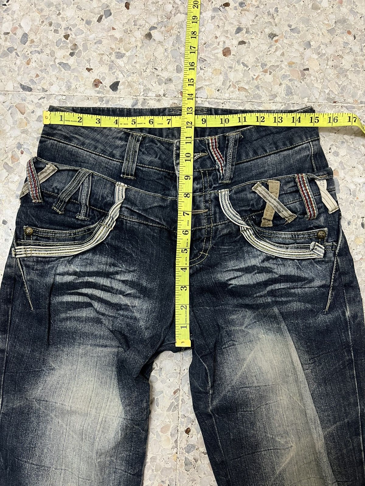 Japanese Brand Japanese brand Sorridere double waist distress denim Size US 30 / EU 46 - 10 Thumbnail
