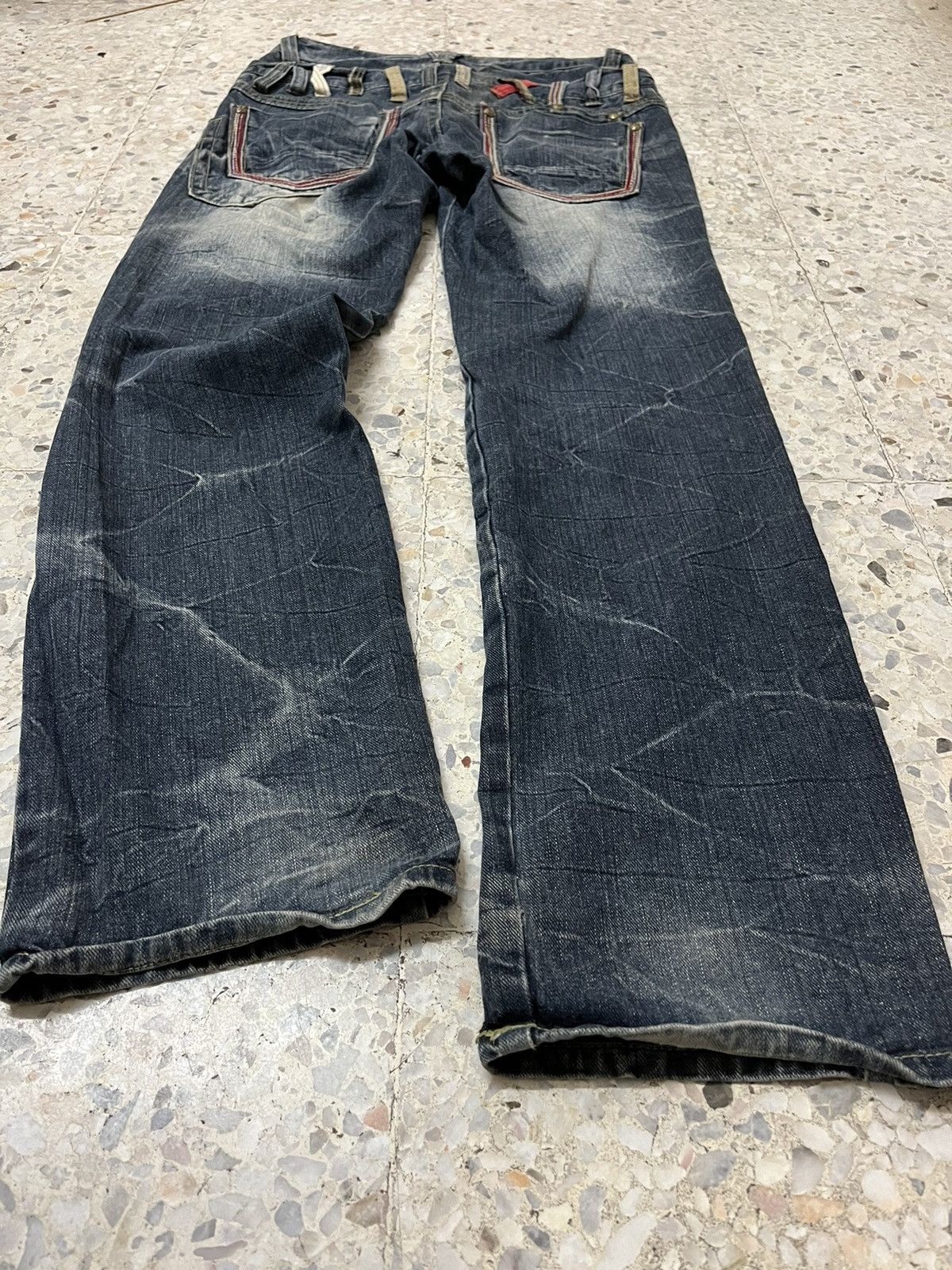 Japanese Brand Japanese brand Sorridere double waist distress denim Size US 30 / EU 46 - 7 Thumbnail