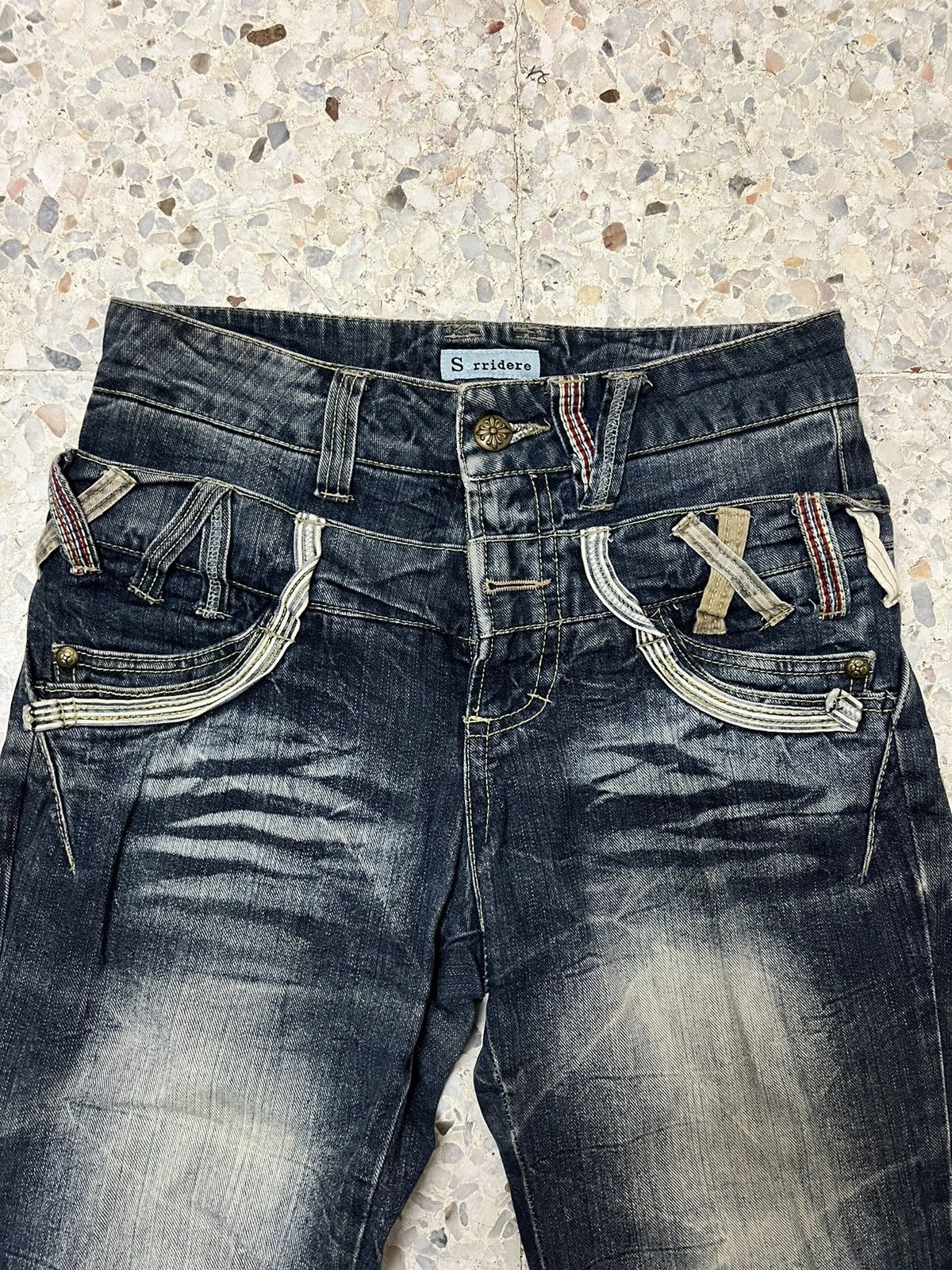 Japanese Brand Japanese brand Sorridere double waist distress denim Size US 30 / EU 46 - 3 Thumbnail
