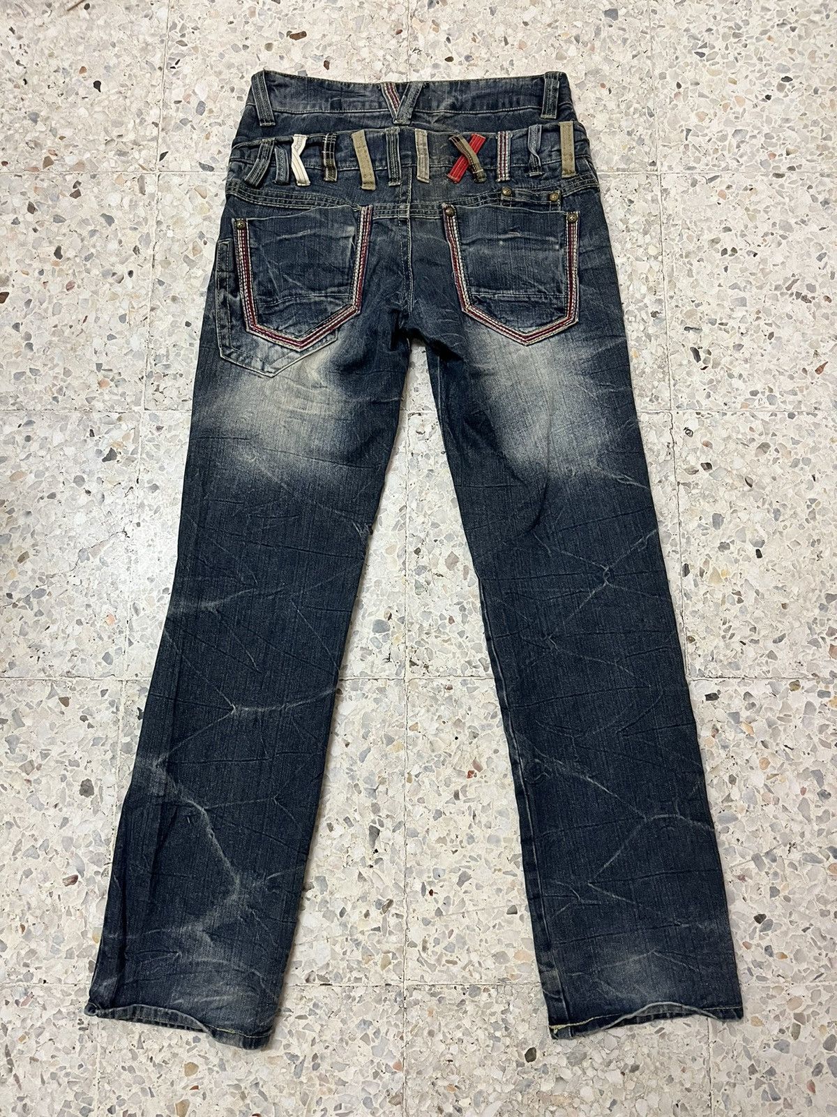 Japanese Brand Japanese brand Sorridere double waist distress denim Size US 30 / EU 46 - 1 Thumbnail