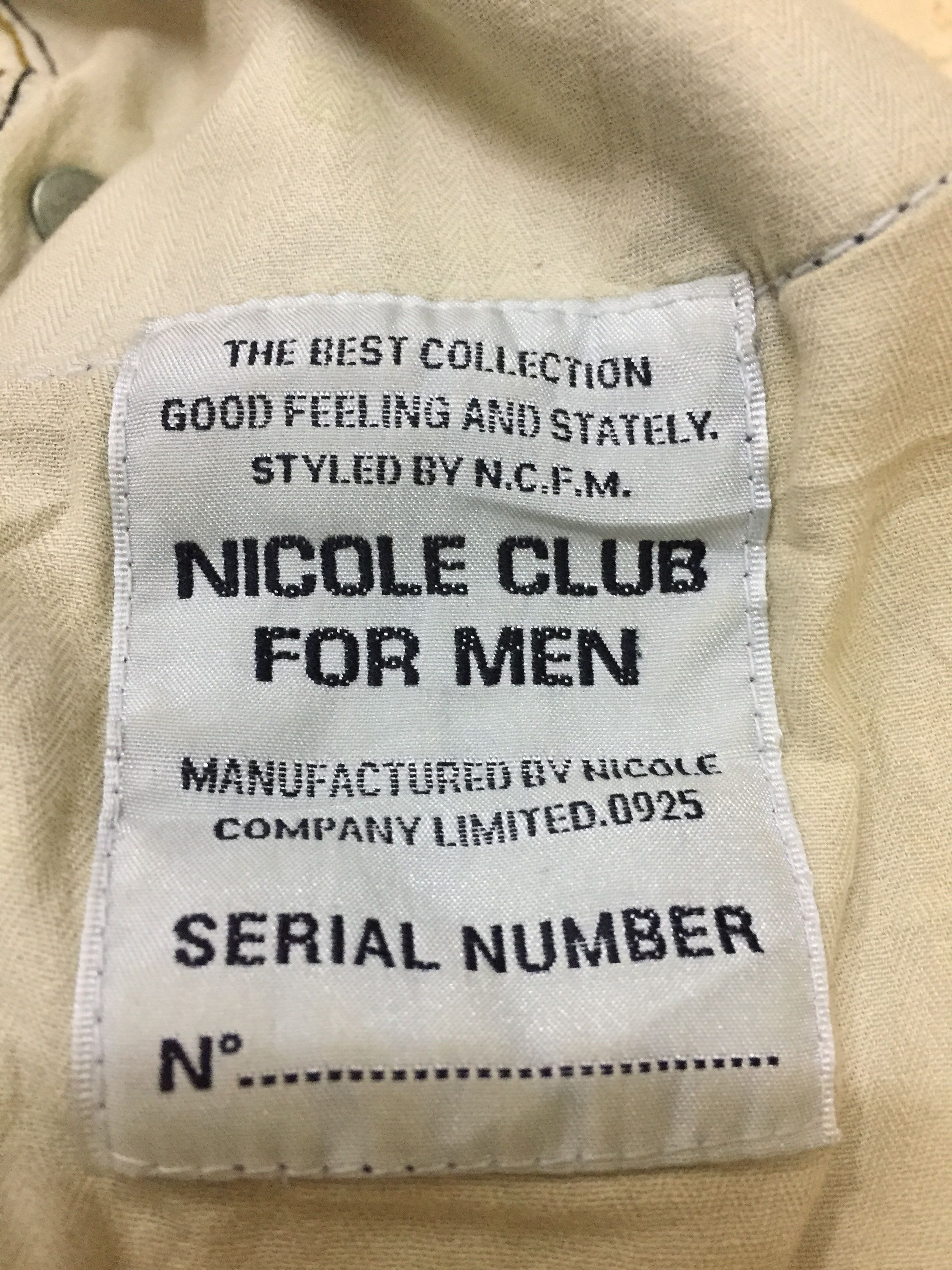 Nicole Club Vintage Nicole Club for Men Japanese Denim – Heavy Whisker Size US 34 / EU 50 - 3 Thumbnail
