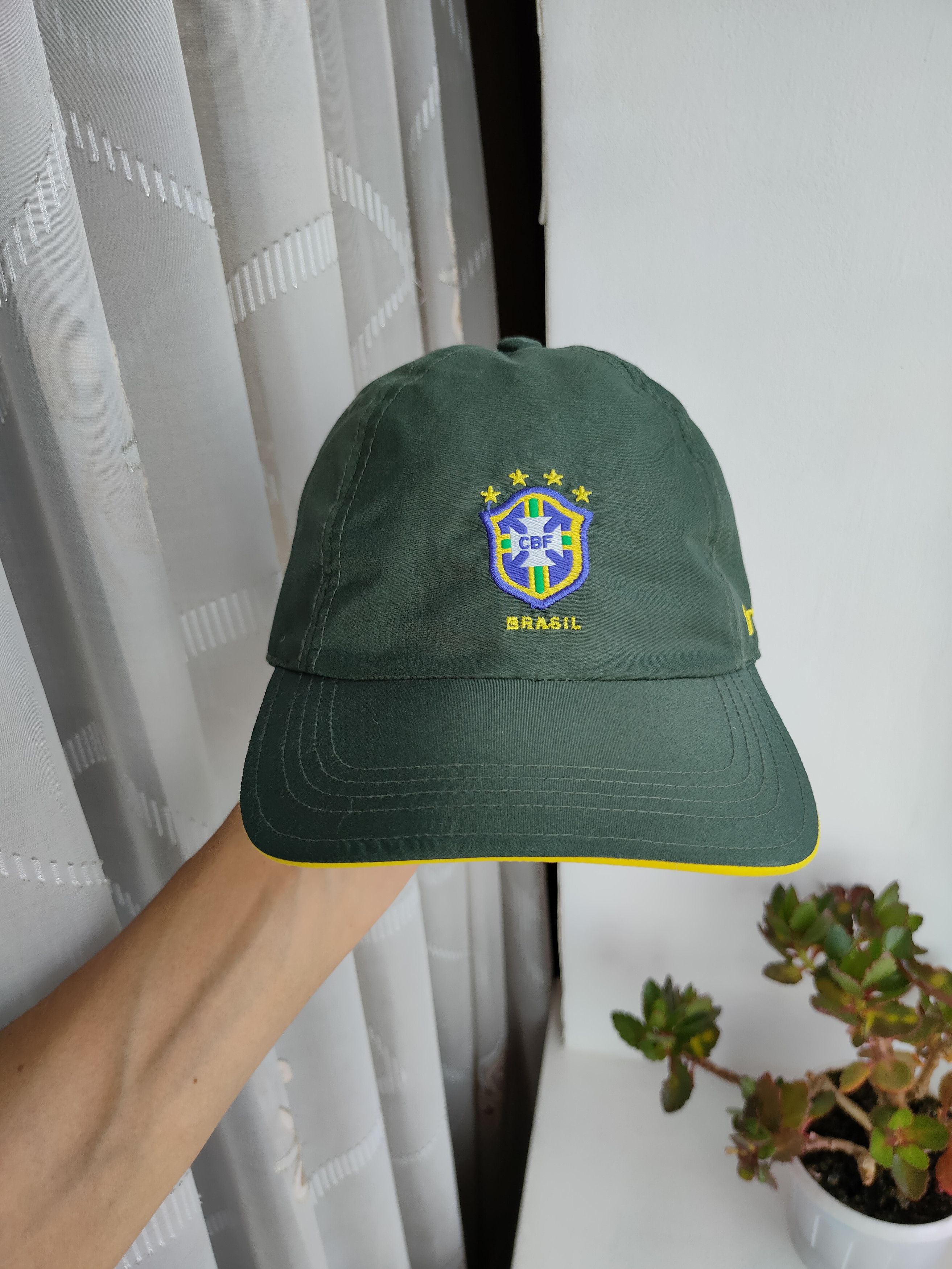 Vintage Nike brasil football cap hat vintage soccer cap