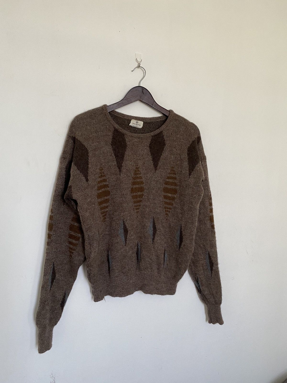 image of Aran Isles Knitwear x Montagut Offervintage Olivier Montagut Sweater Jumper Knitwear in Brown (Size