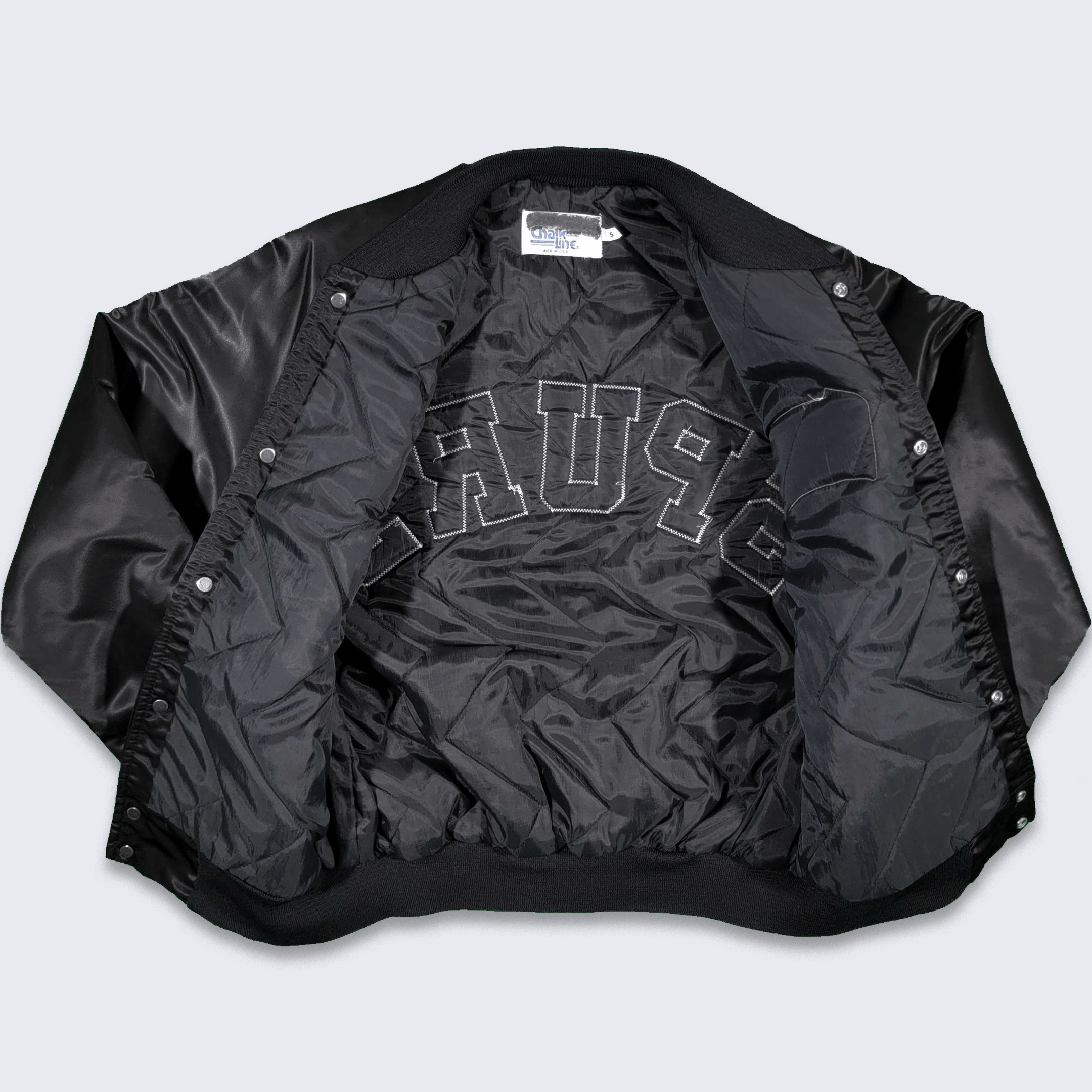 San Antonio Spurs Vintage 80s Chalk Line Satin Bomber Jacket