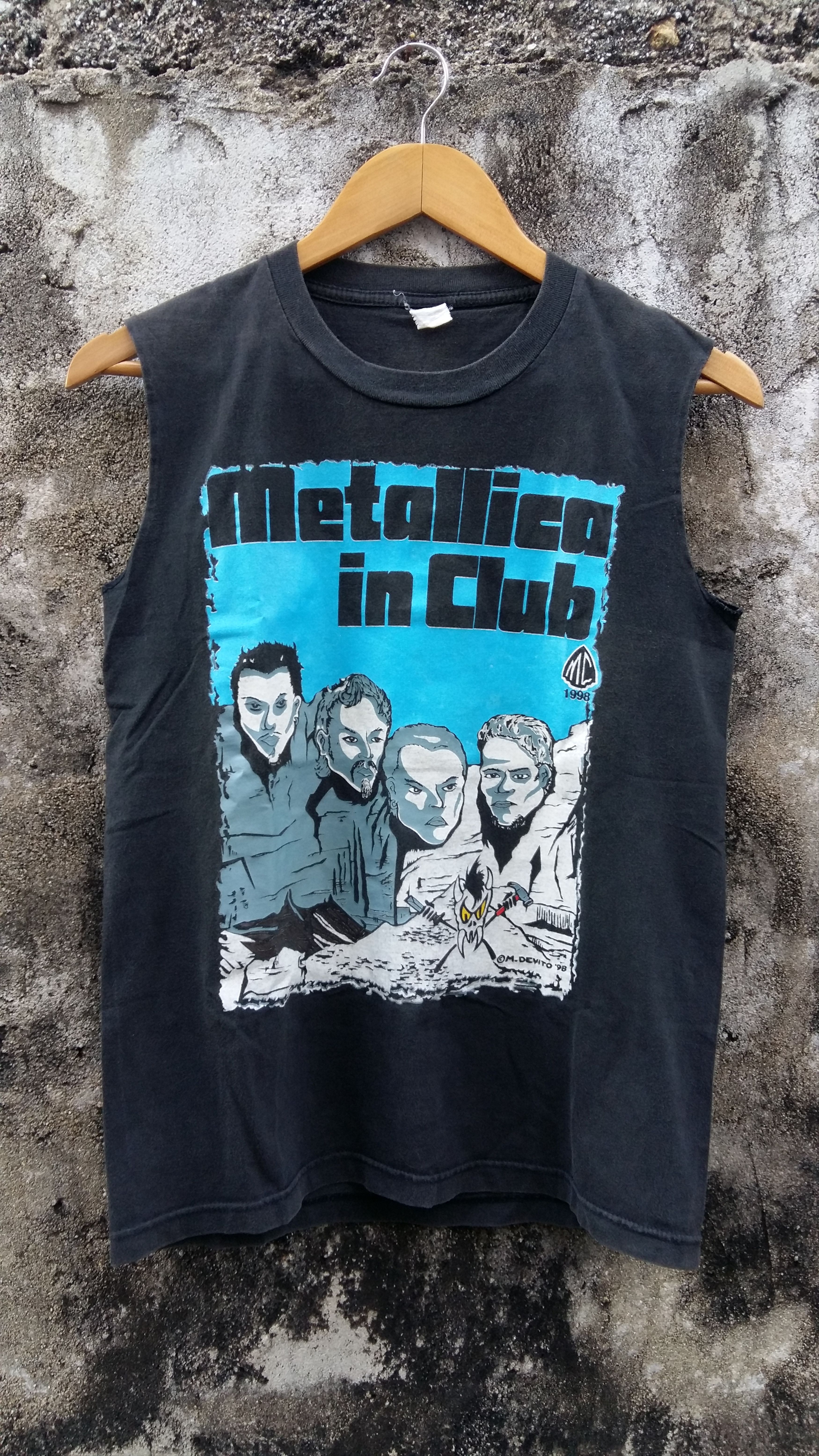 Rare!! Vintage 90s METALLICA In Club Tank Top Shirt
