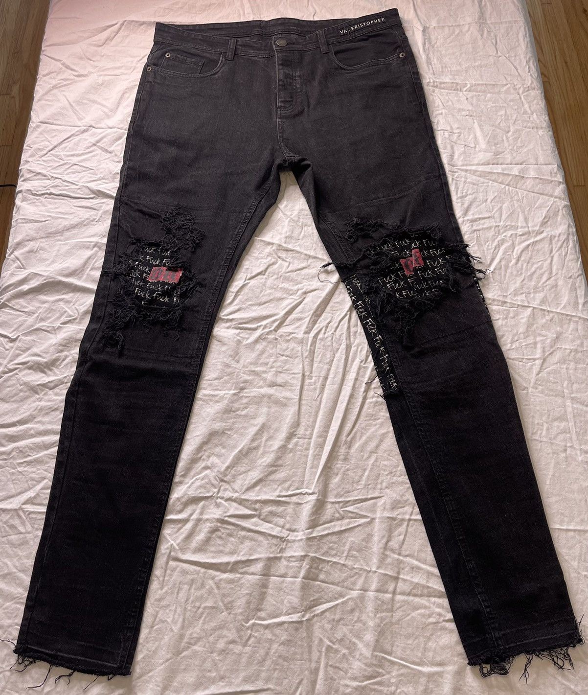 image of Val Kristopher “Fuck You” Denim in Black, Men's (Size 34)