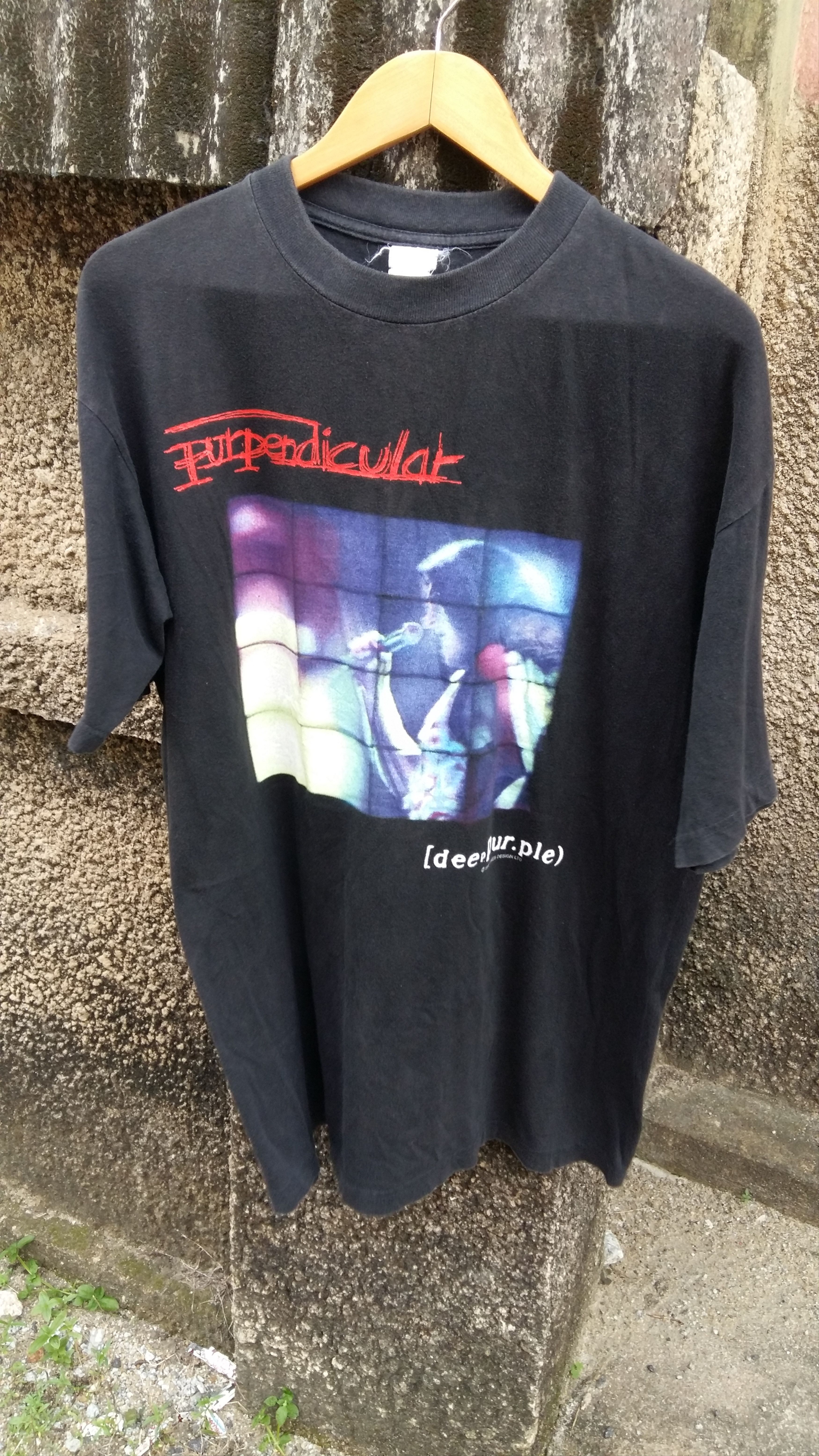Band Tees × Vintage Rare!! Vintage 90s Deep Purple Purpendicular Album Tshirt Size US L / EU 52-54 / 3 - 1 Thumbnail