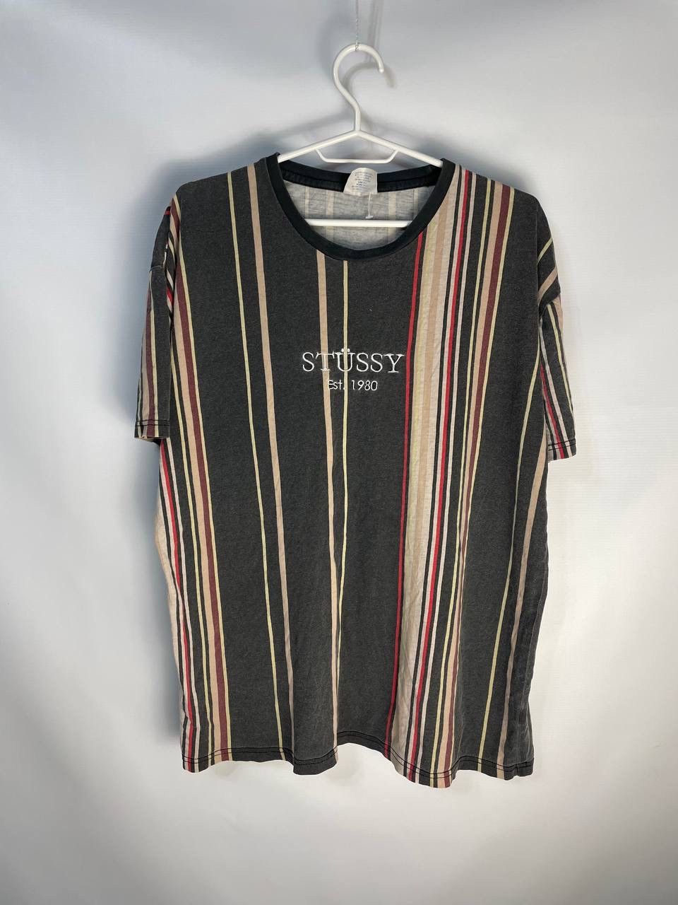 90's Stussy Monogram Long Sleeve Cotton Shirts Black - Size M