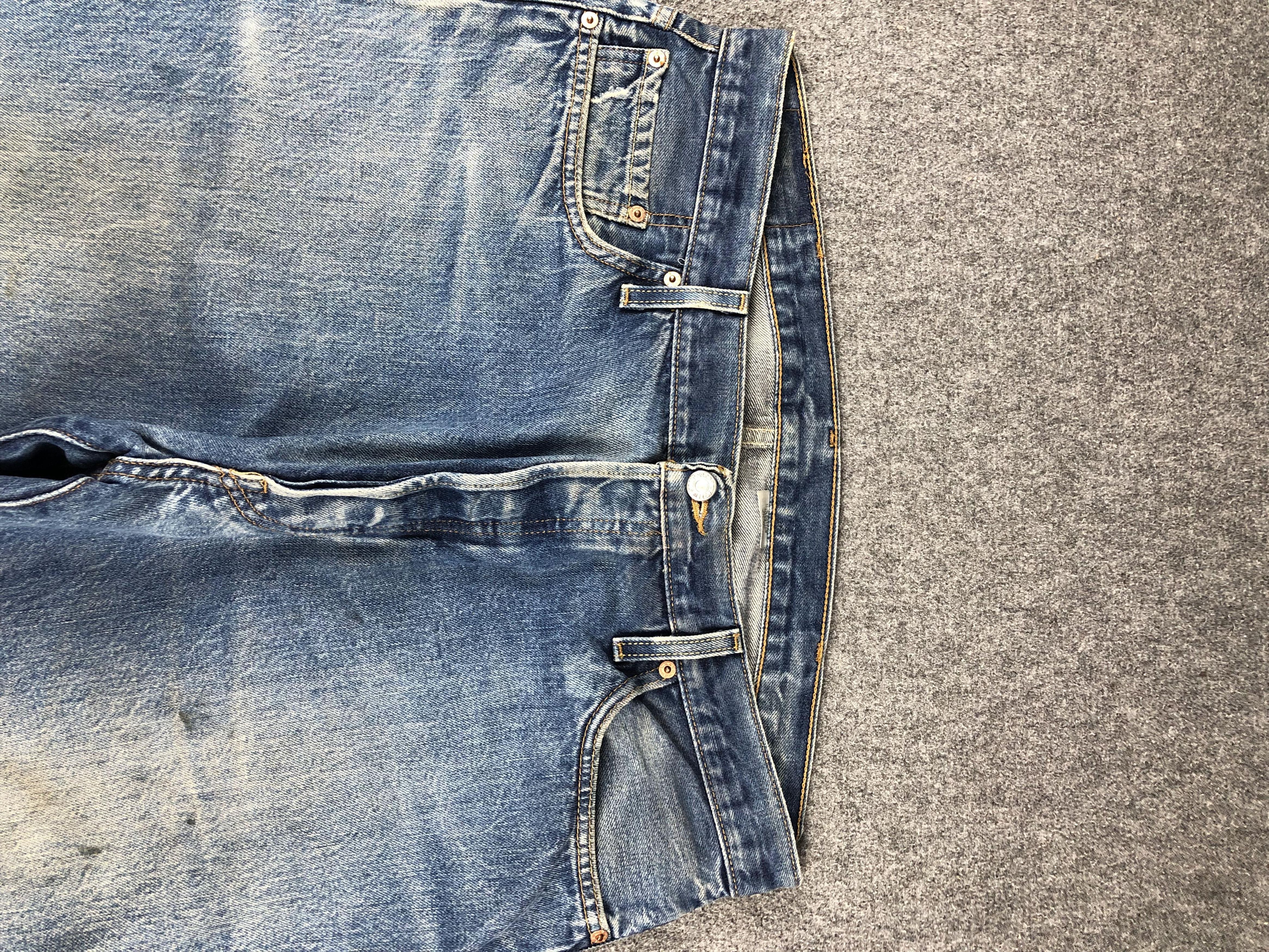 Levi's Vintage Levis 501 Faded Blue Jeans DP2386 Size US 37 - 2 Thumbnail