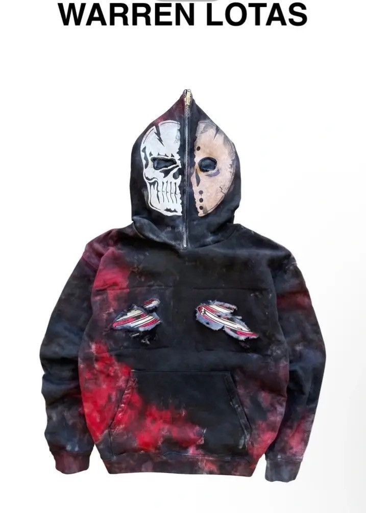 Image of Warren Lotas “Slasher” Masked Sweatshirt Hoodie, Men's (Size XL)