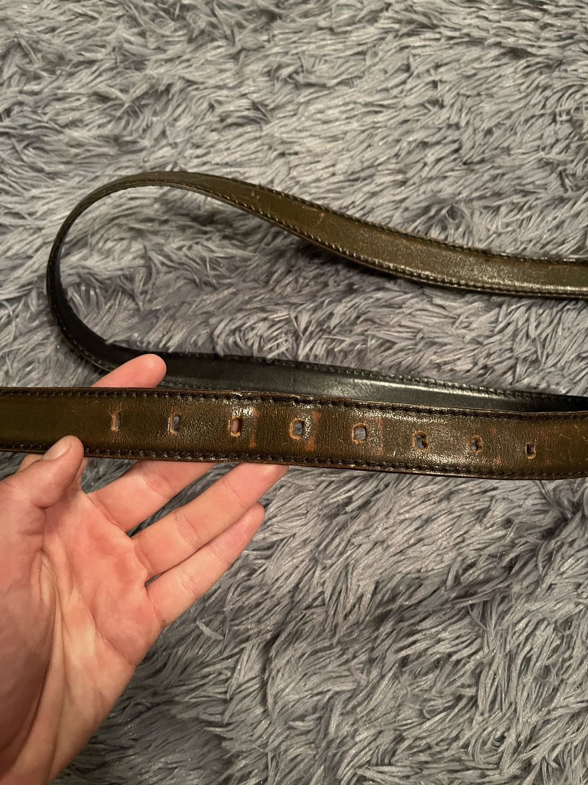 Cowboy Equipment × Vintage L’aiglon France 00s vintage leather belt 109cm Size 34 - 3 Thumbnail