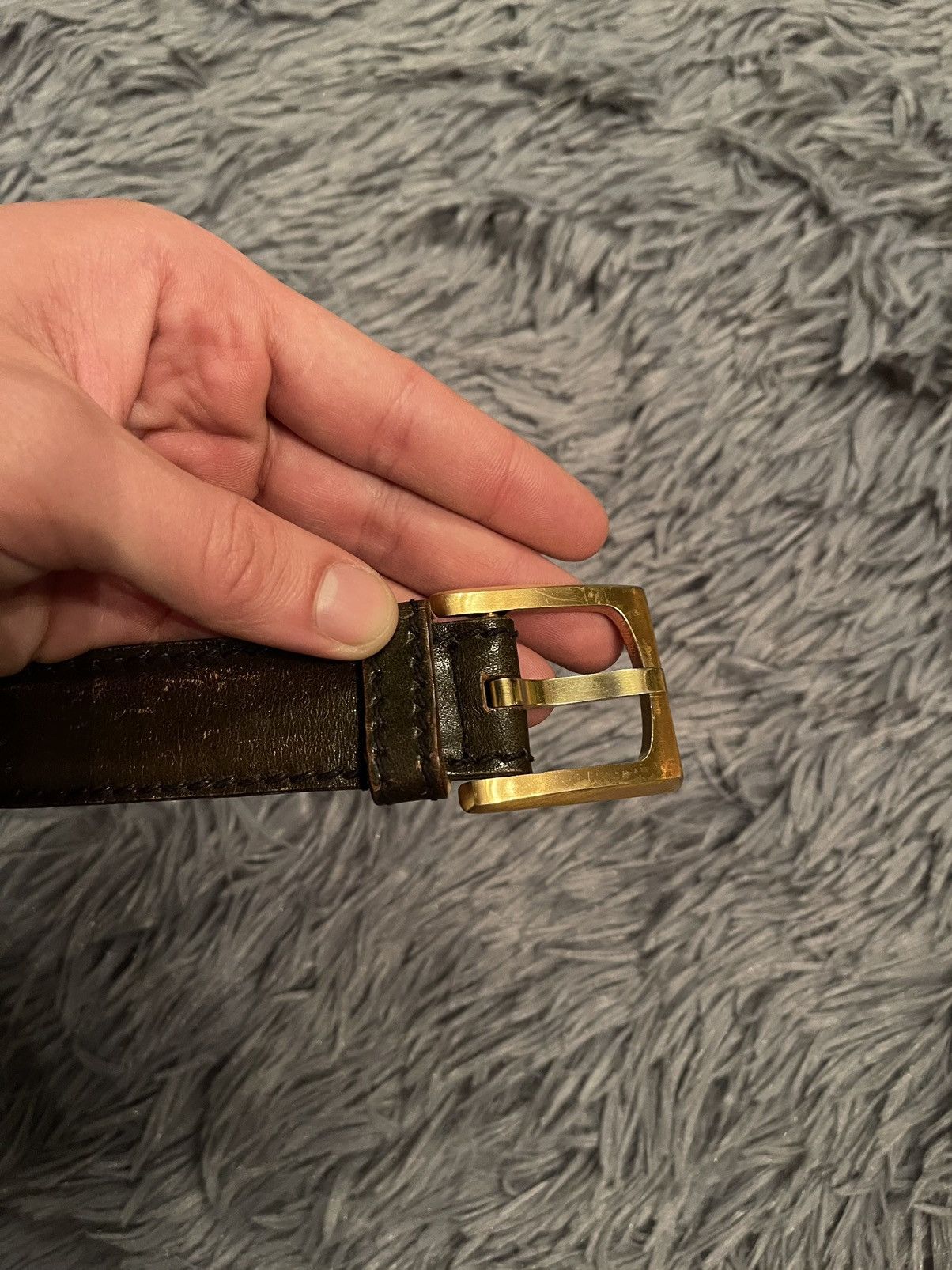 Cowboy Equipment × Vintage L’aiglon France 00s vintage leather belt 109cm Size 34 - 5 Thumbnail