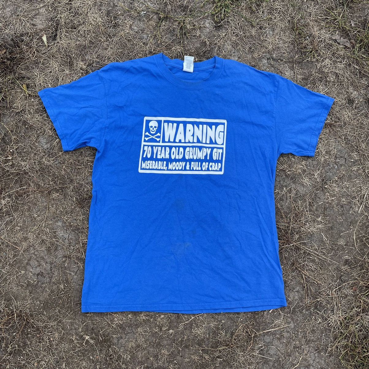 Vintage Vintage Y2K Warning Graphic Tee Sun Faded Skate Streetwear L Size US L / EU 52-54 / 3 - 1 Thumbnail