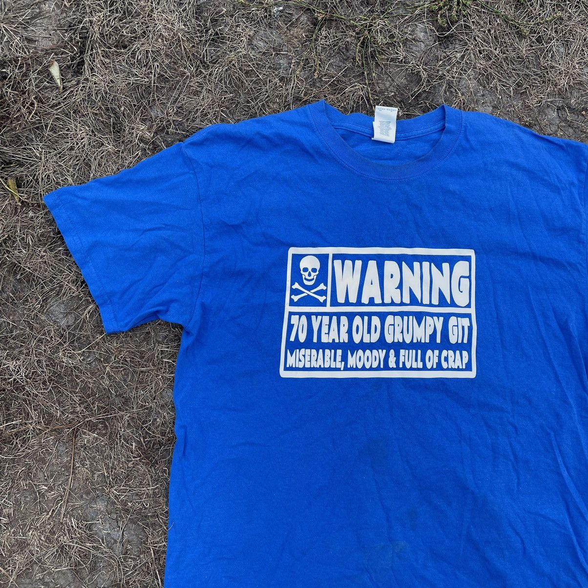 Vintage Vintage Y2K Warning Graphic Tee Sun Faded Skate Streetwear L Size US L / EU 52-54 / 3 - 2 Thumbnail