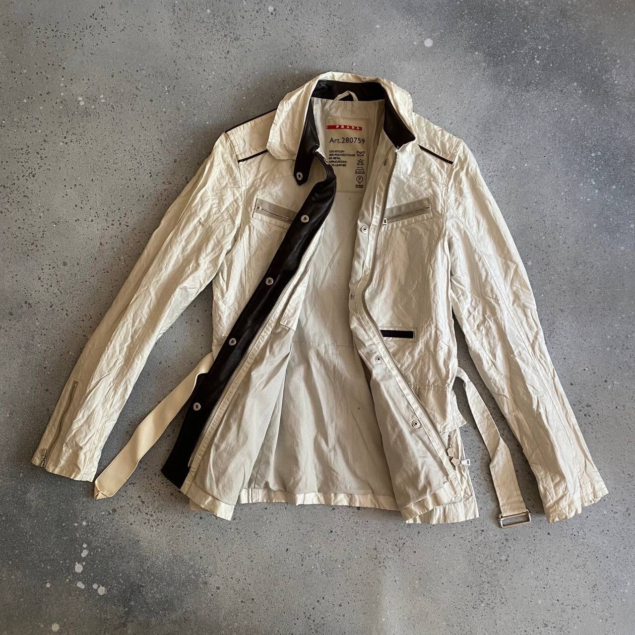Prada Prada Milano Vintage Leather/Nylon Jacket Size S / US 4 / IT 40 - 2 Thumbnail