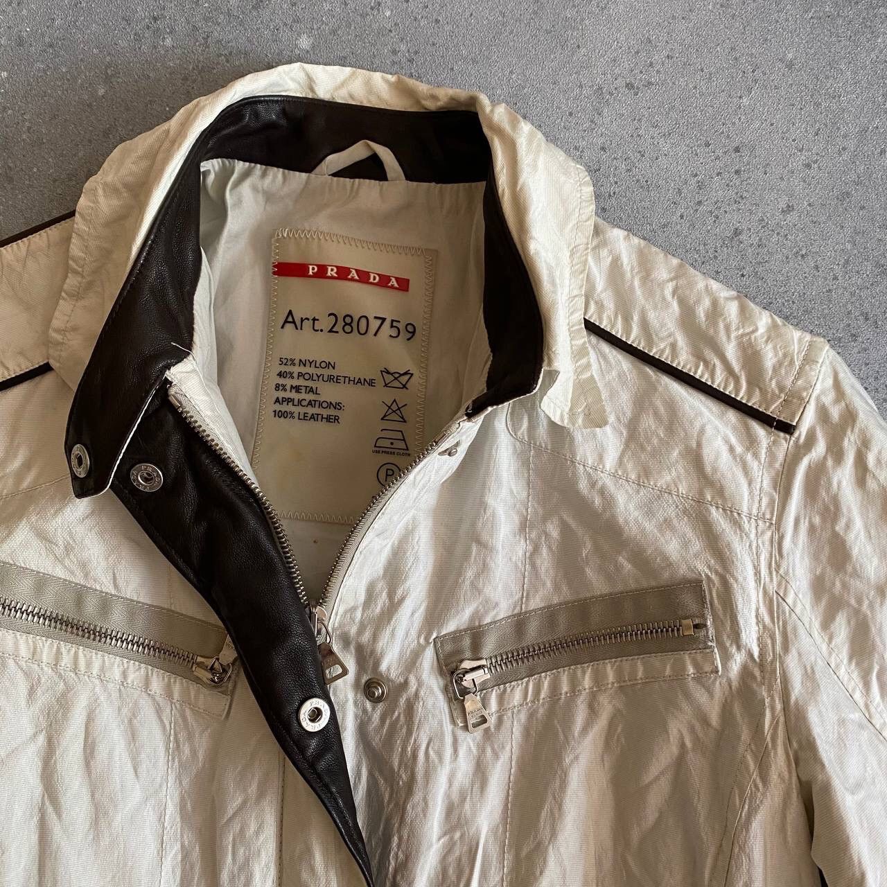 Prada Prada Milano Vintage Leather/Nylon Jacket Size S / US 4 / IT 40 - 5 Thumbnail