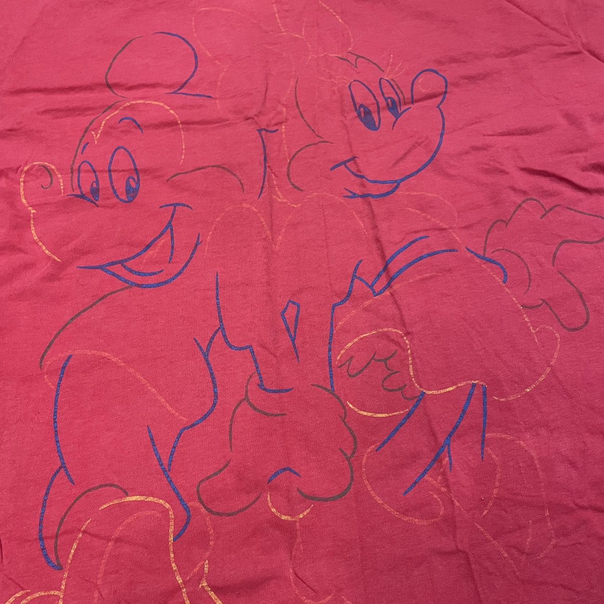 Vintage Vintage 80s Disney Mickey Mouse Faded Graphic Tee Goth XXL Size US XXL / EU 58 / 5 - 7 Thumbnail